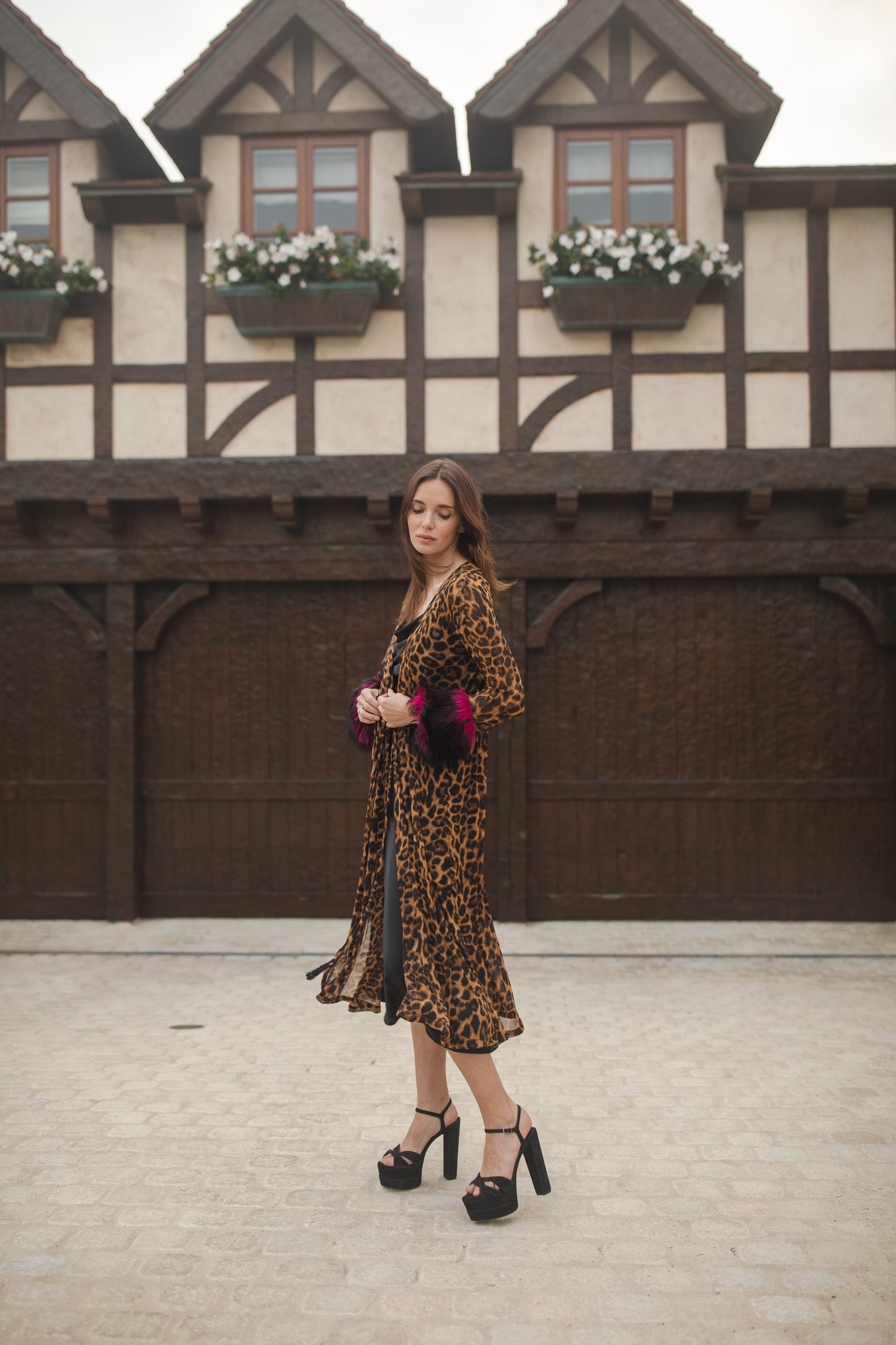 Lisette Leopard Fur Duster