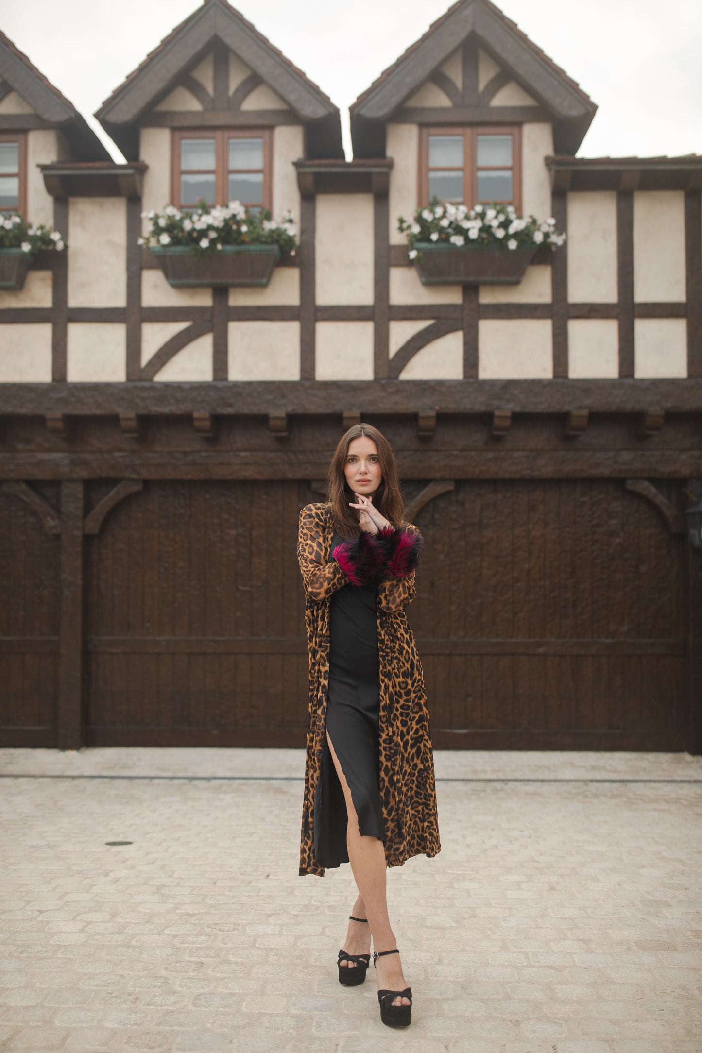 Lisette Leopard Fur Duster