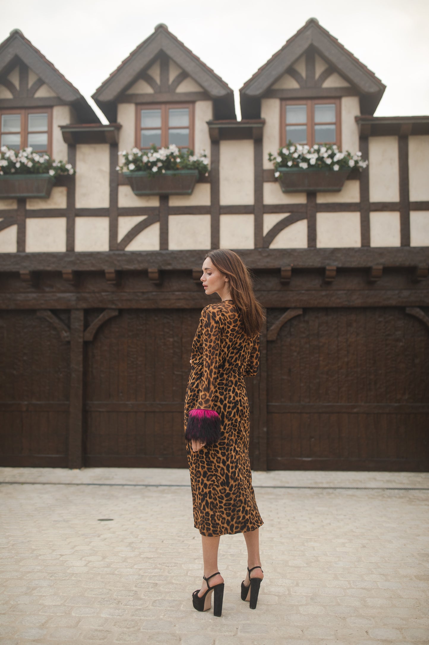 Lisette Leopard Fur Duster