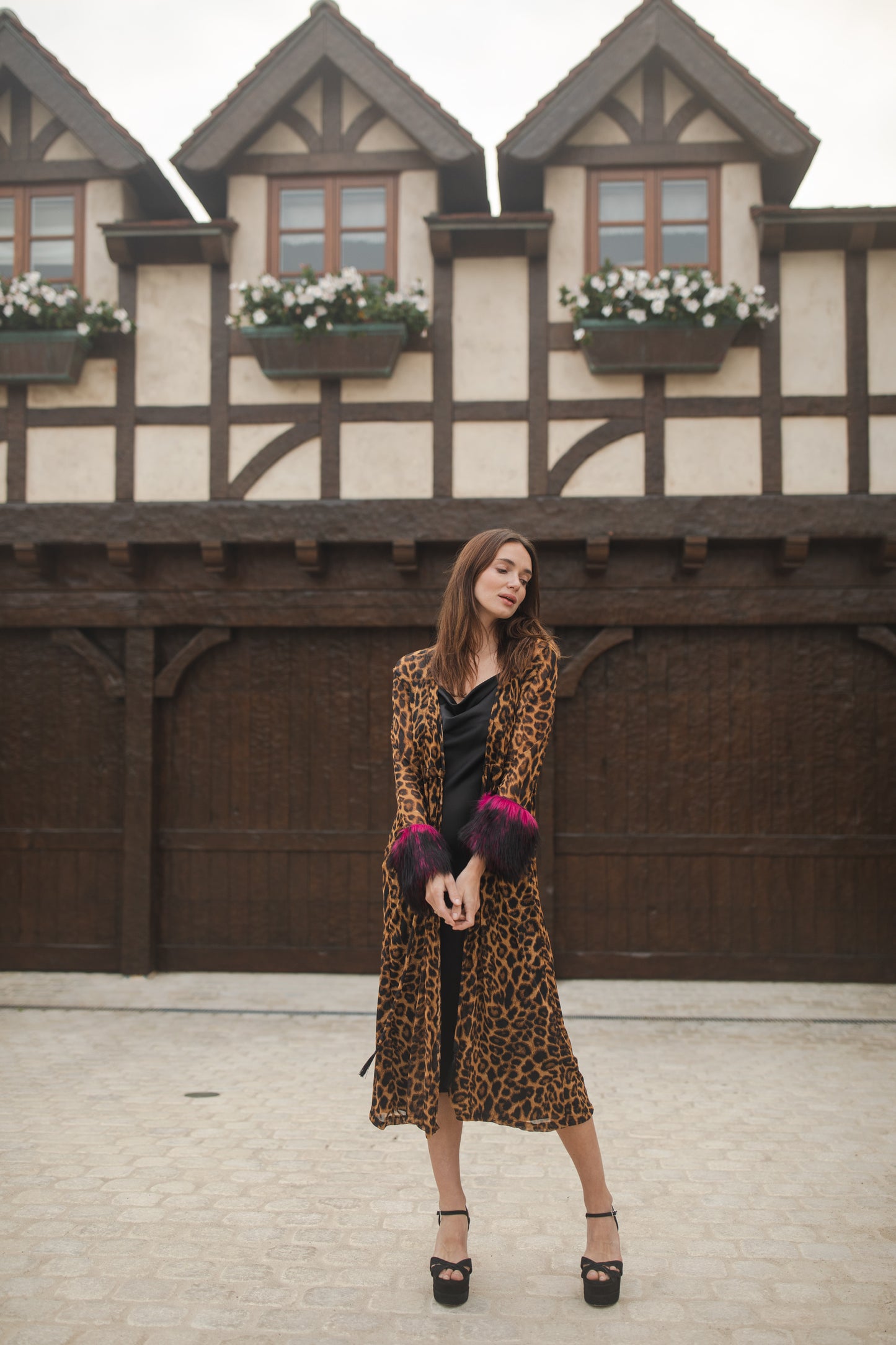 Lisette Leopard Fur Duster