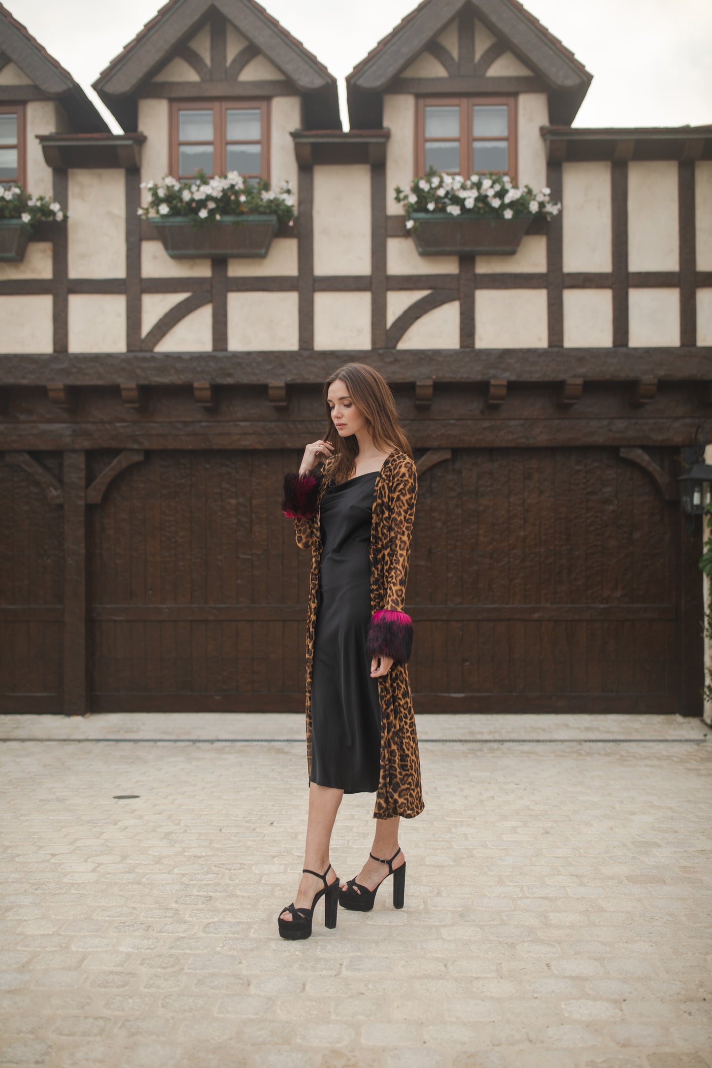 Lisette Leopard Fur Duster