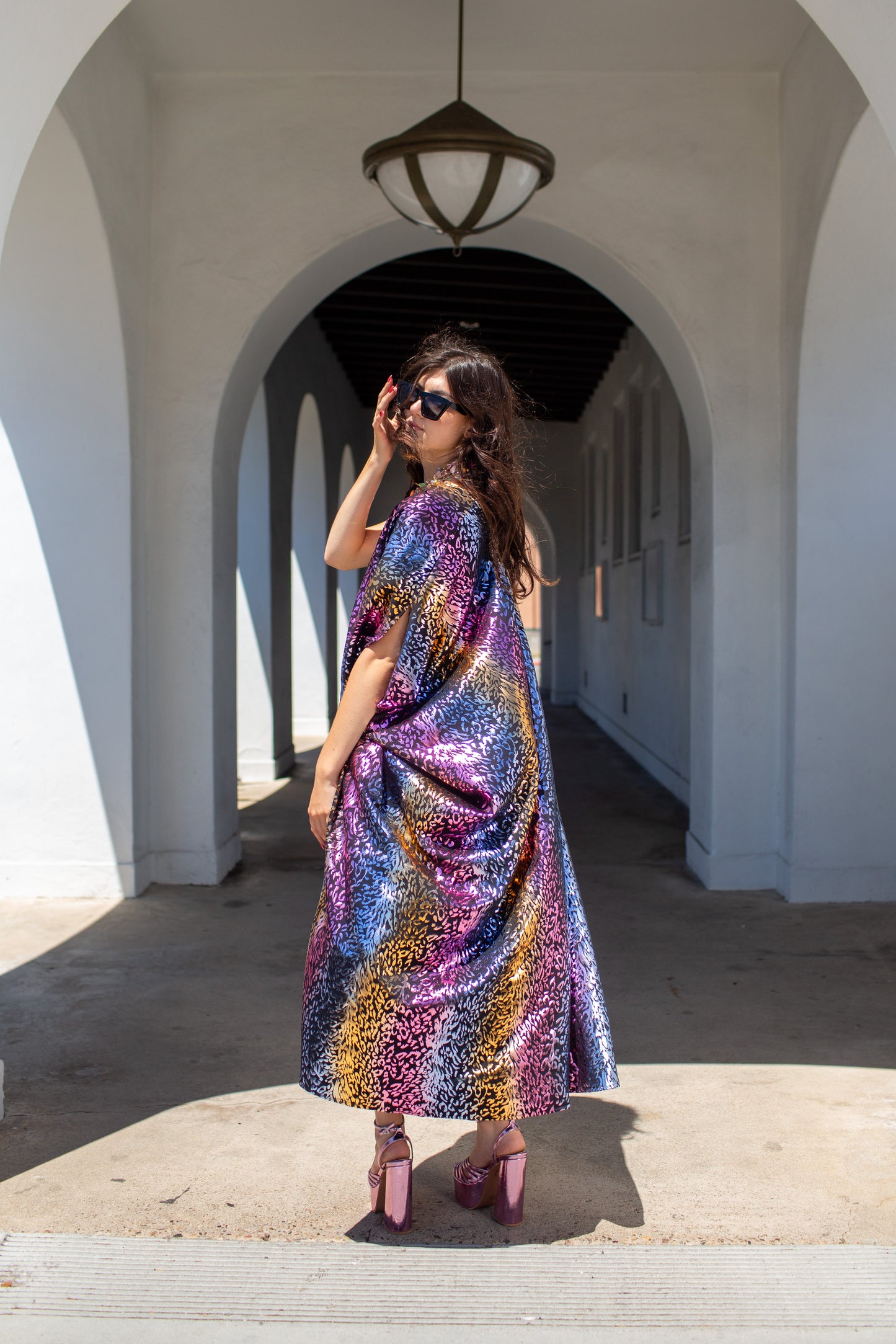 Lucienne Leopard Caftan Kaftan Dress