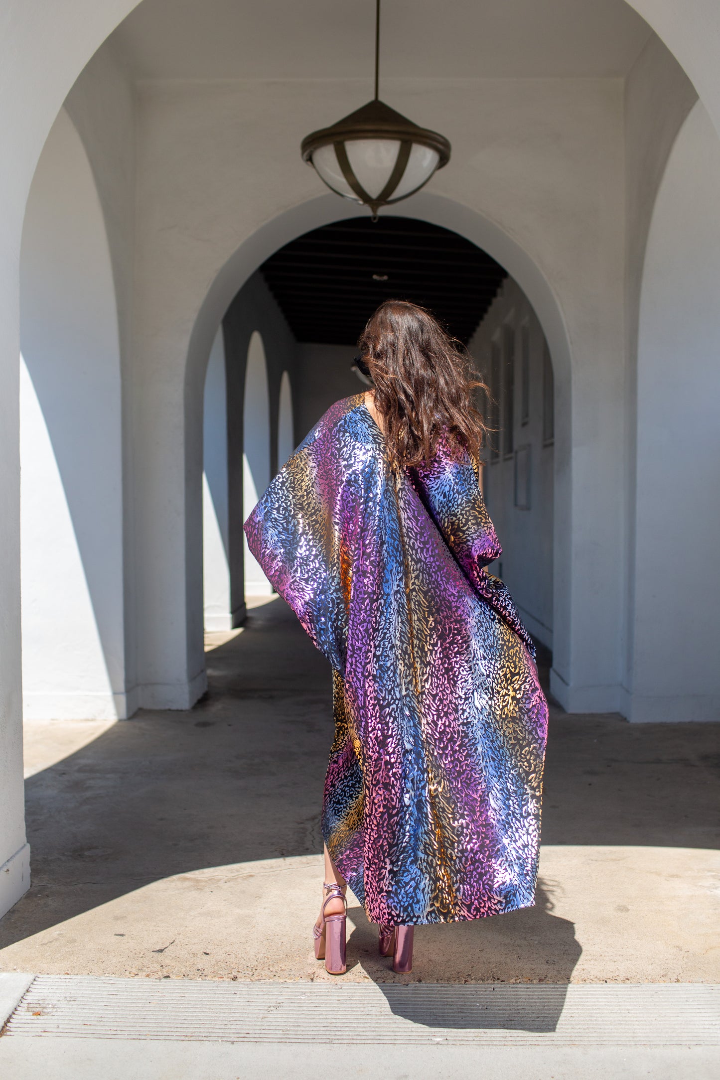 Lucienne Leopard Caftan Kaftan Dress