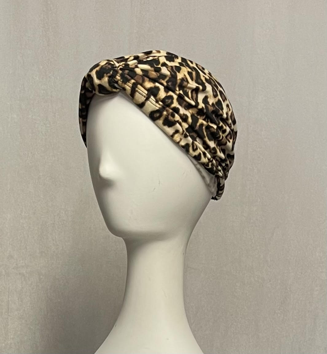 Lydia Leopard Jersey Turban