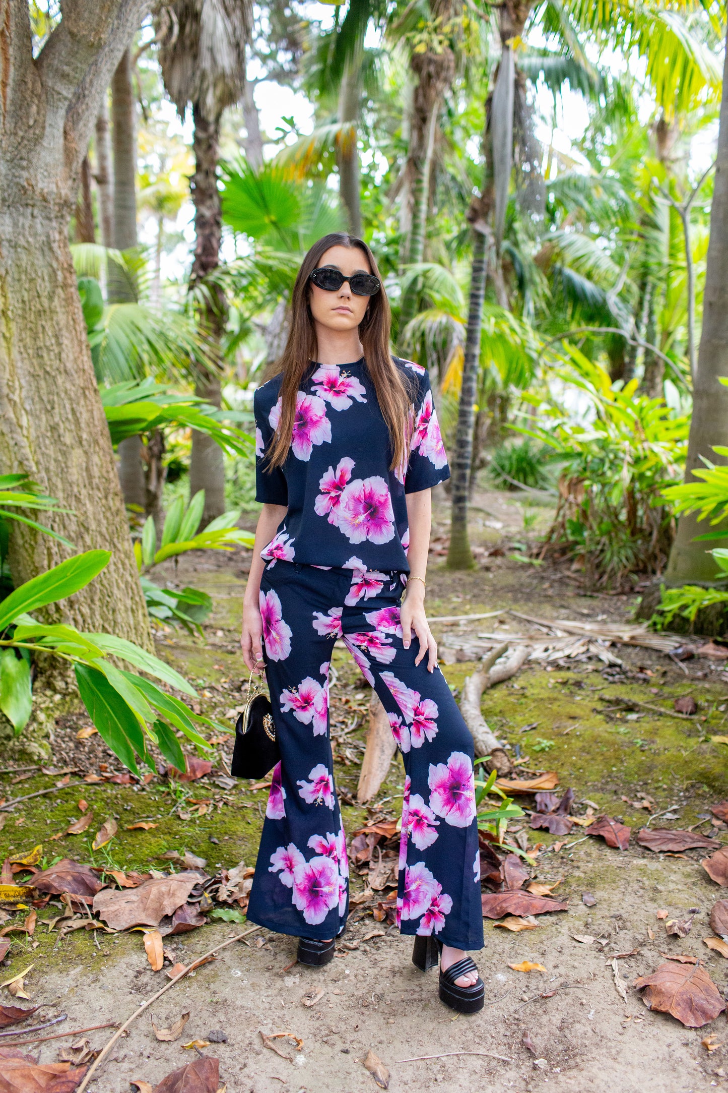 Mareesa Trousers in Hibiscus Bloom (PRE-ORDER)