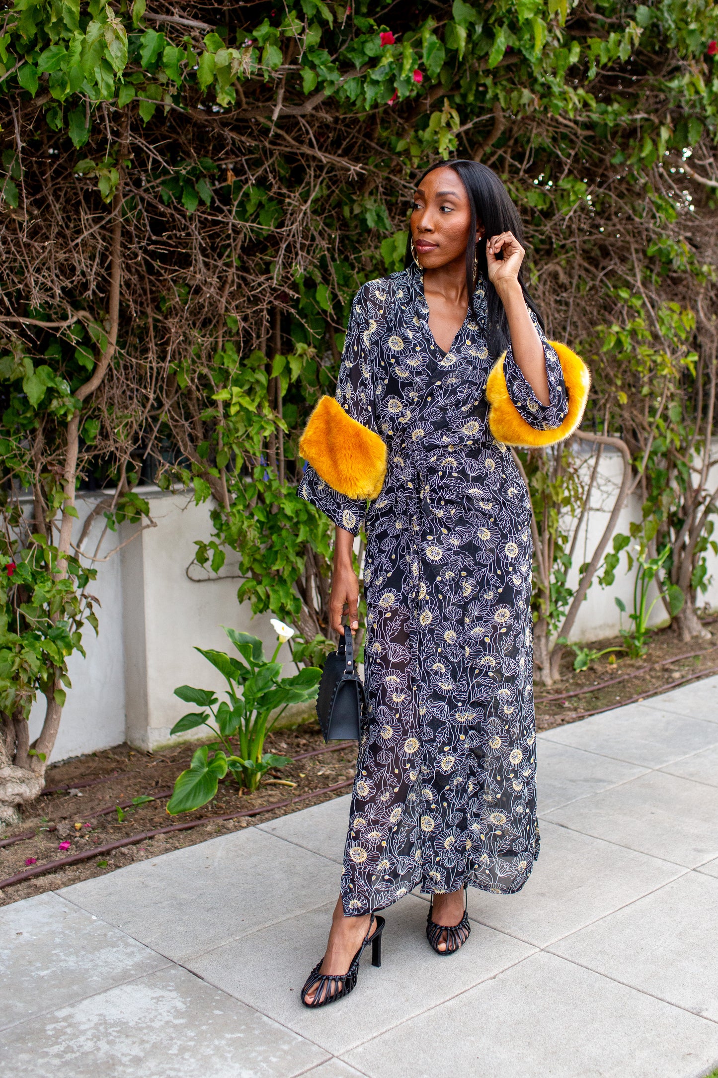 Marlene Wrap Dress in Golden Dandelion