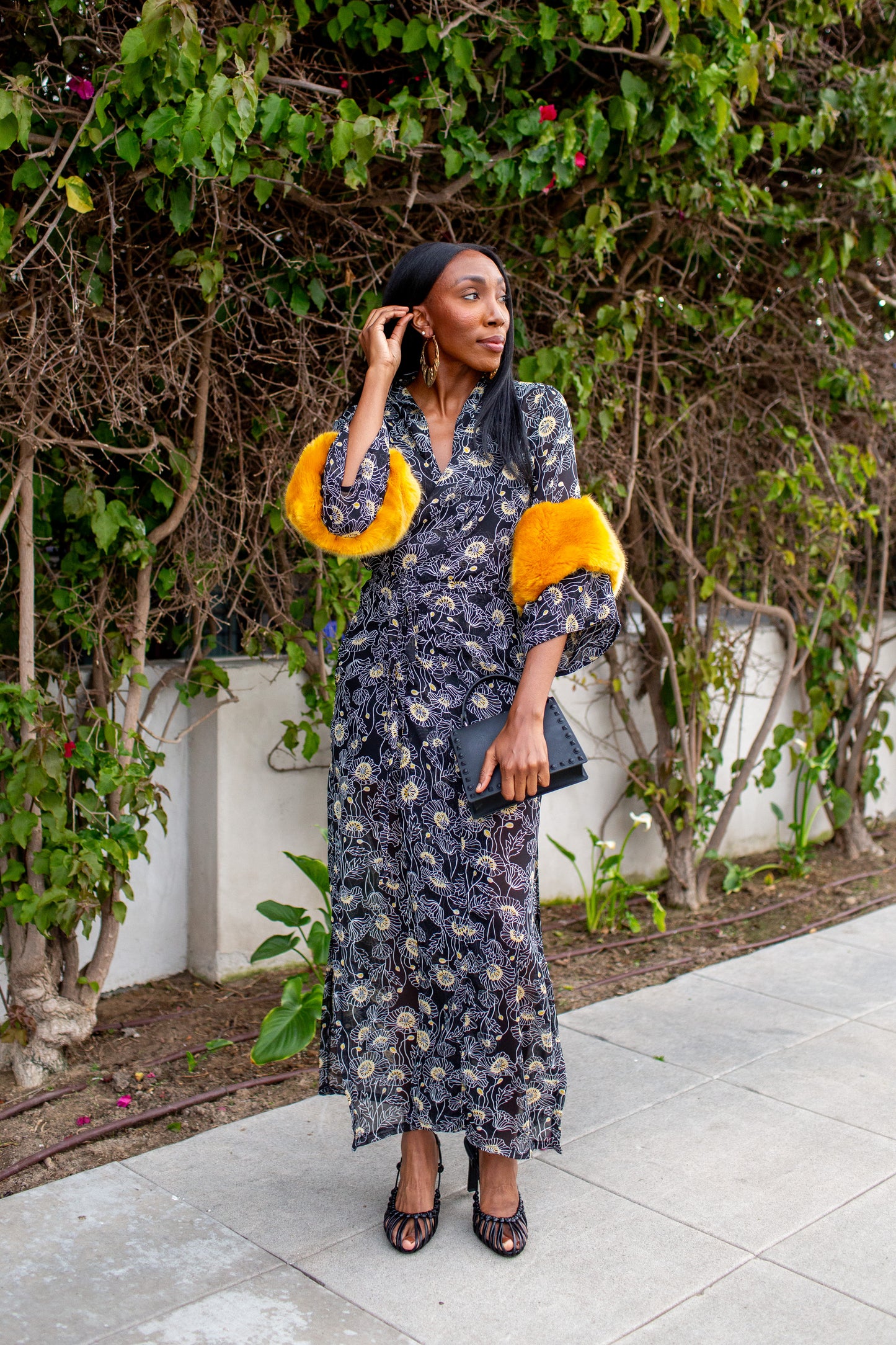 Marlene Wrap Dress in Golden Dandelion