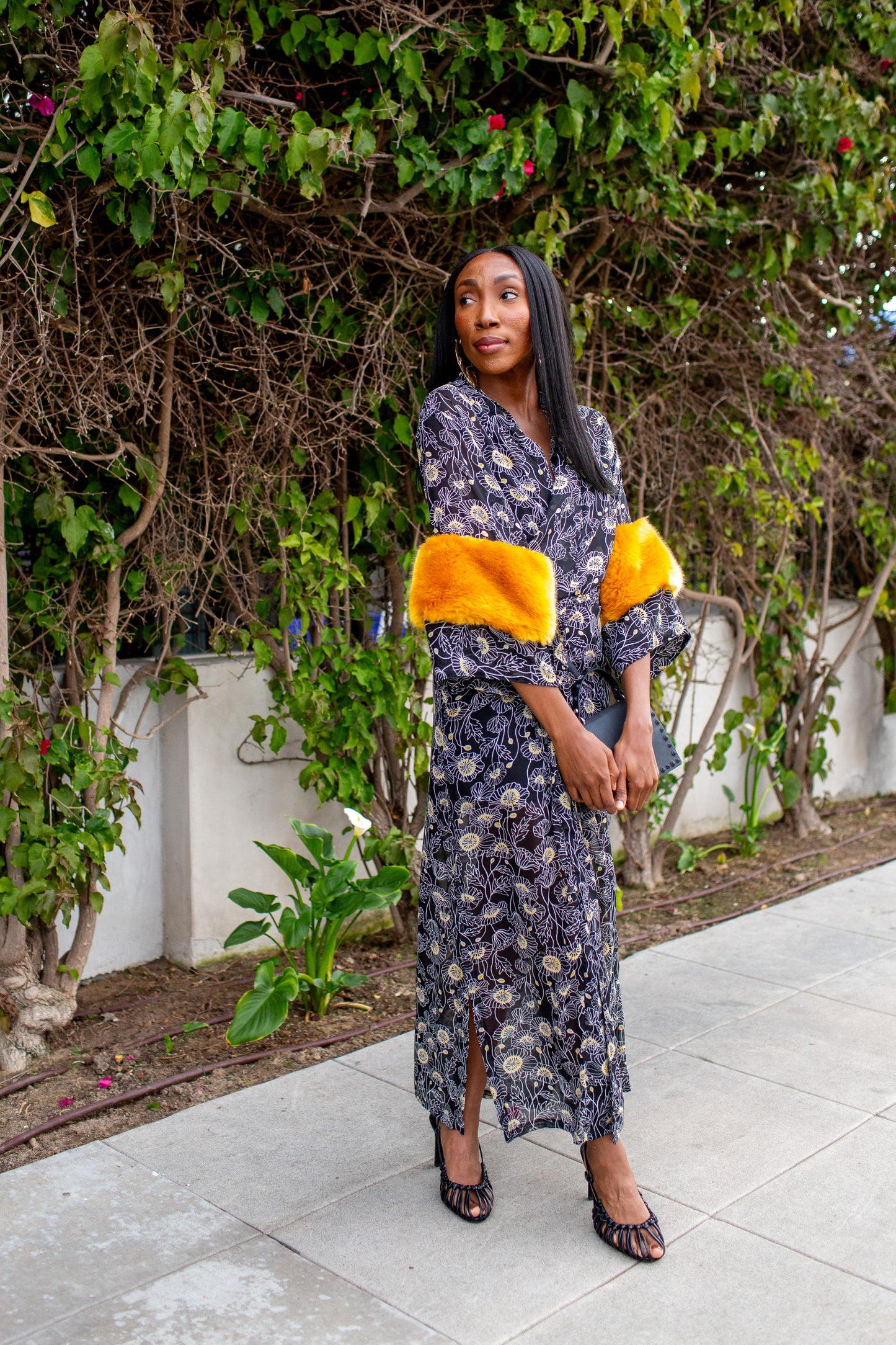 Marlene Wrap Dress in Golden Dandelion