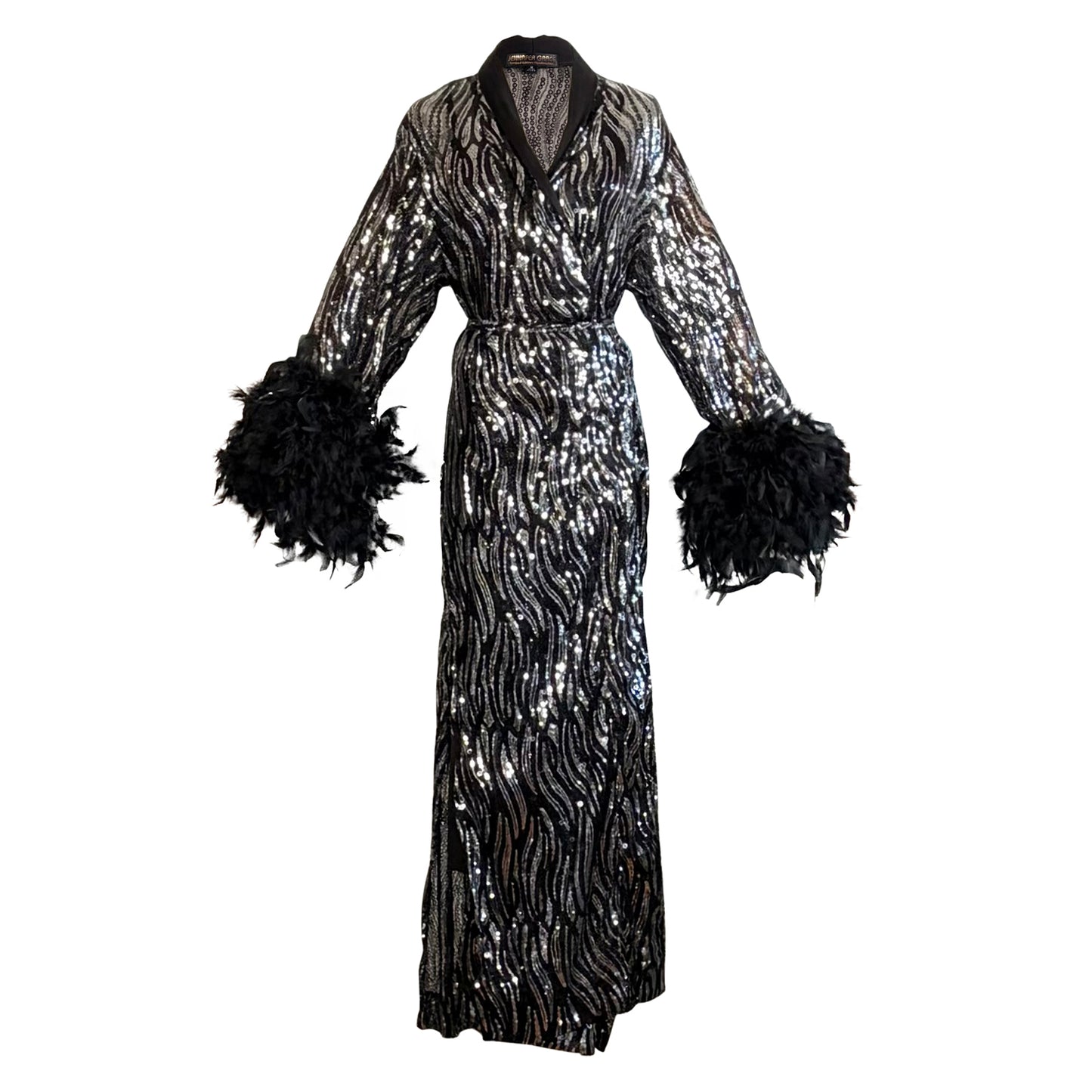 Marlene Wrap Dress in Champagne Noir