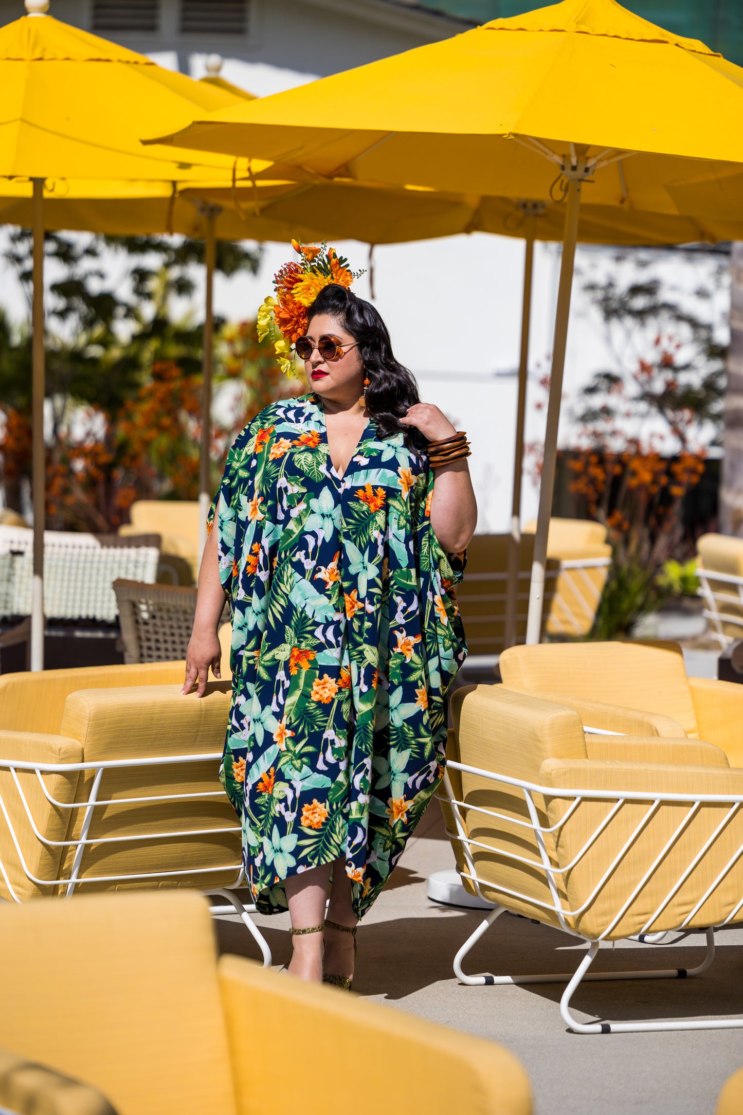 Midnight Jungle Caftan Kaftan Dress