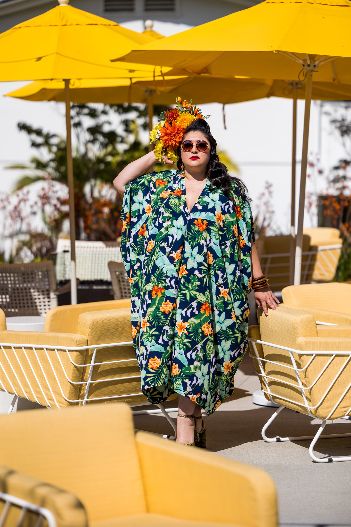Midnight Jungle Caftan Kaftan Dress