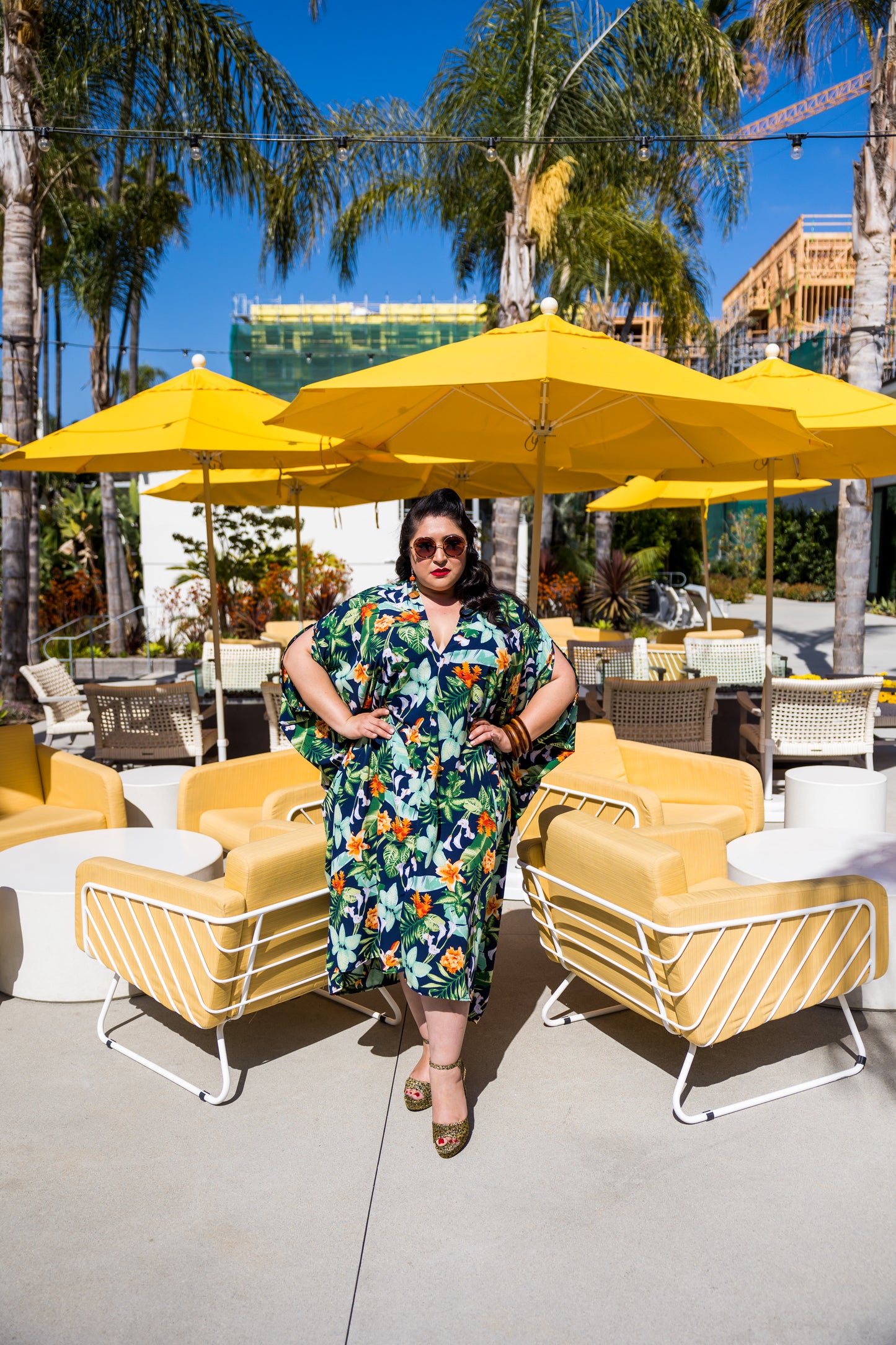 Midnight Jungle Caftan Kaftan Dress