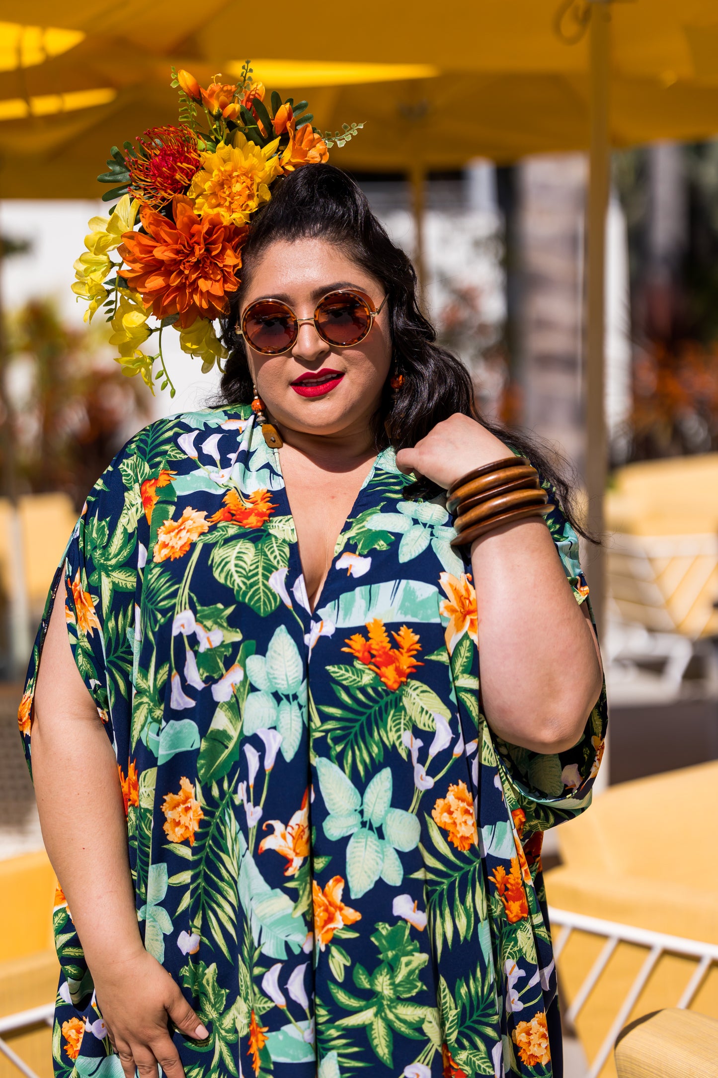 Midnight Jungle Caftan Kaftan Dress