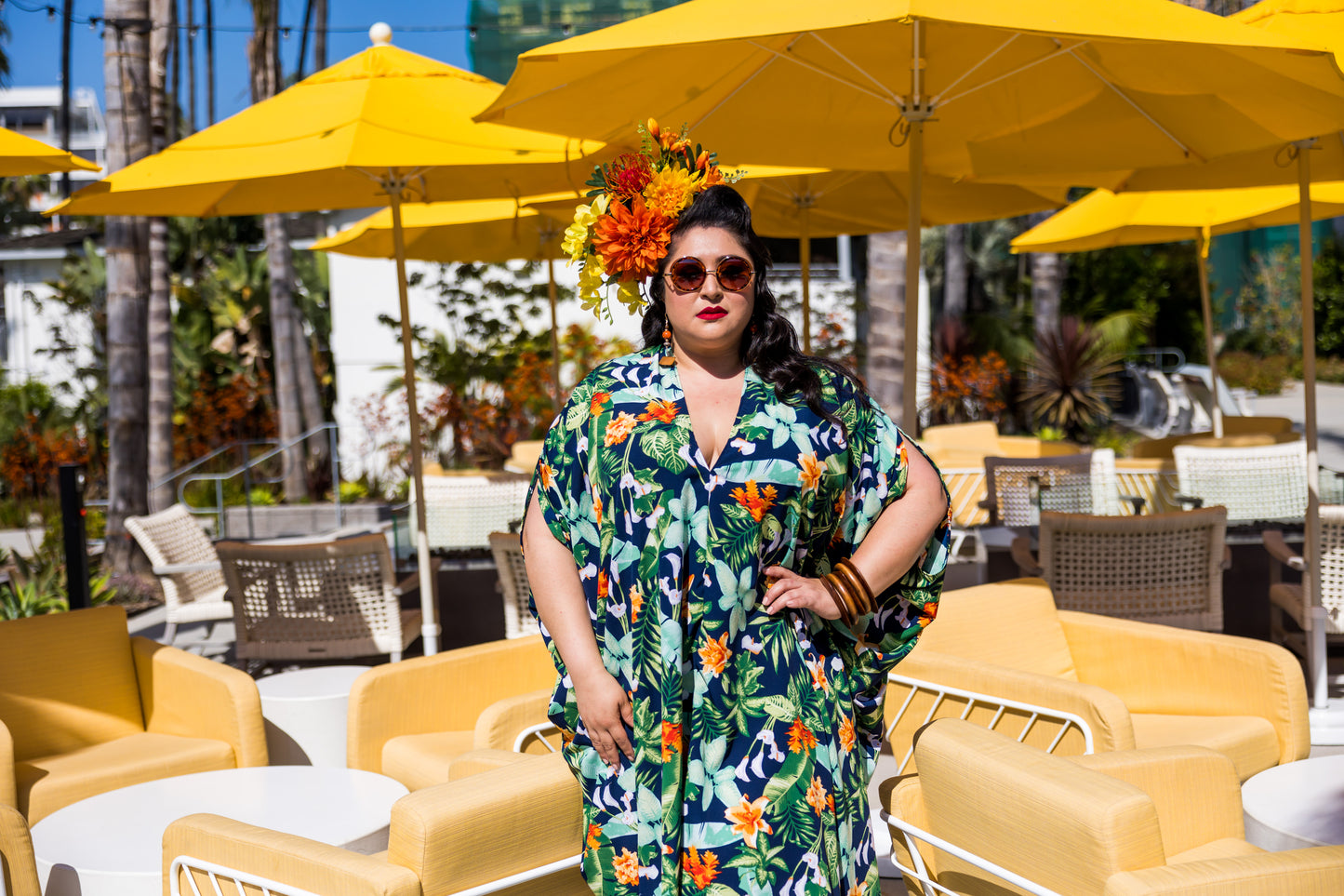 Midnight Jungle Caftan Kaftan Dress