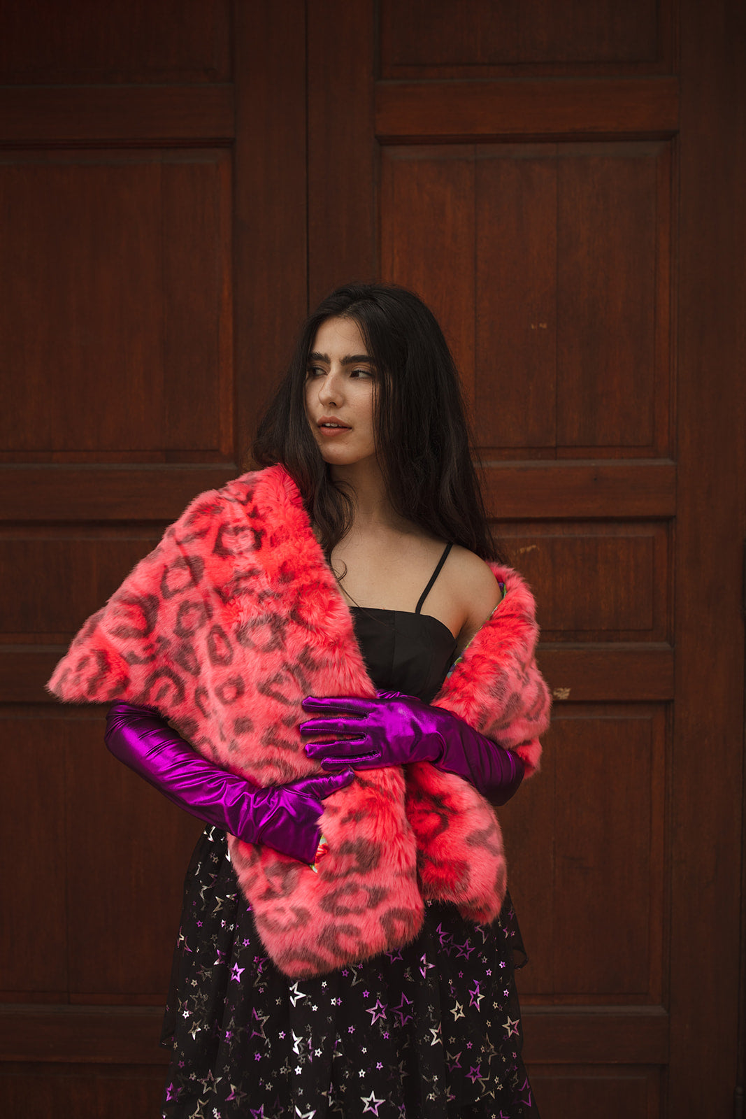 Neo Pantera Faux Fur Shawl