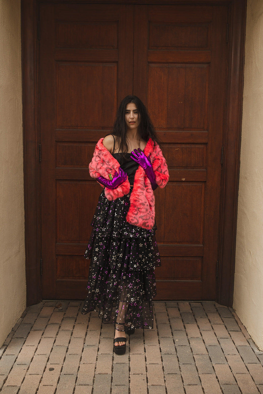 Neo Pantera Faux Fur Shawl