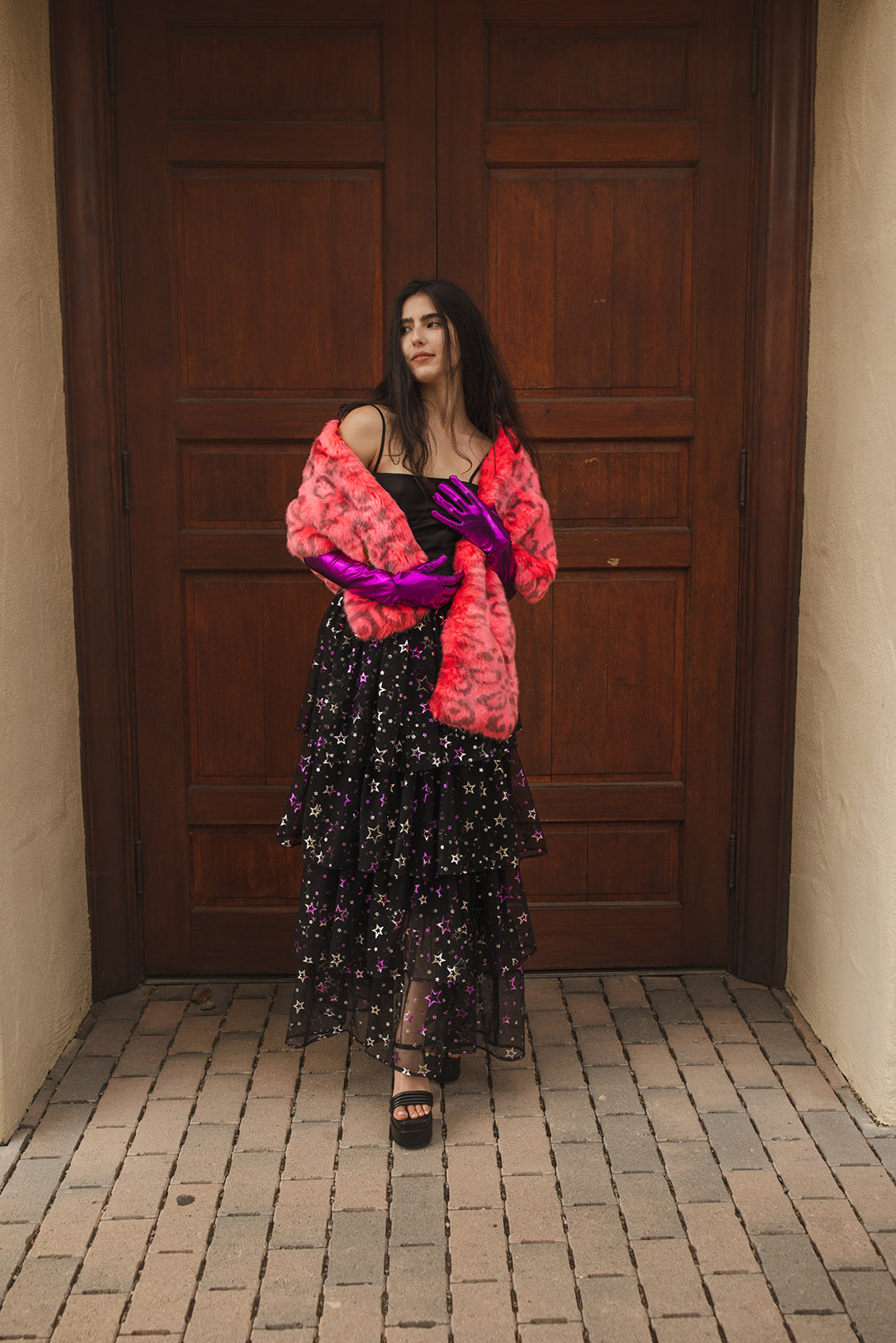 Neo Pantera Faux Fur Shawl