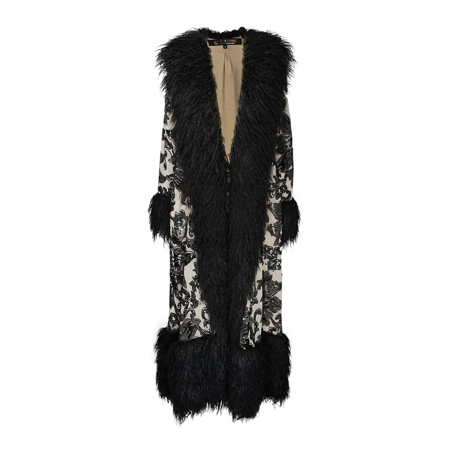 Penny Deluxe Charnelle Sequin Faux Fur Coat