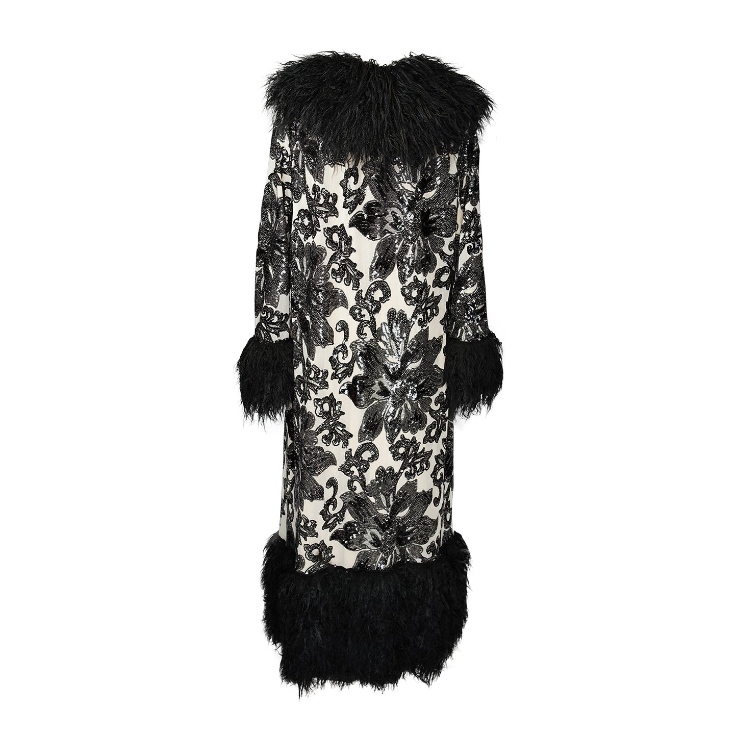 Penny Deluxe Charnelle Sequin Faux Fur Coat