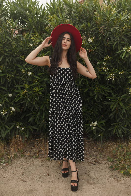 Pollie Polka Maxi Dress