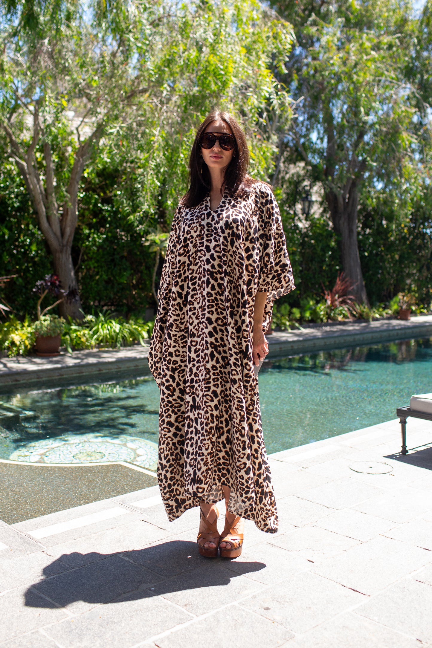 Talitha Cinched Waist Caftan In Le Fauve PRE-ORDER