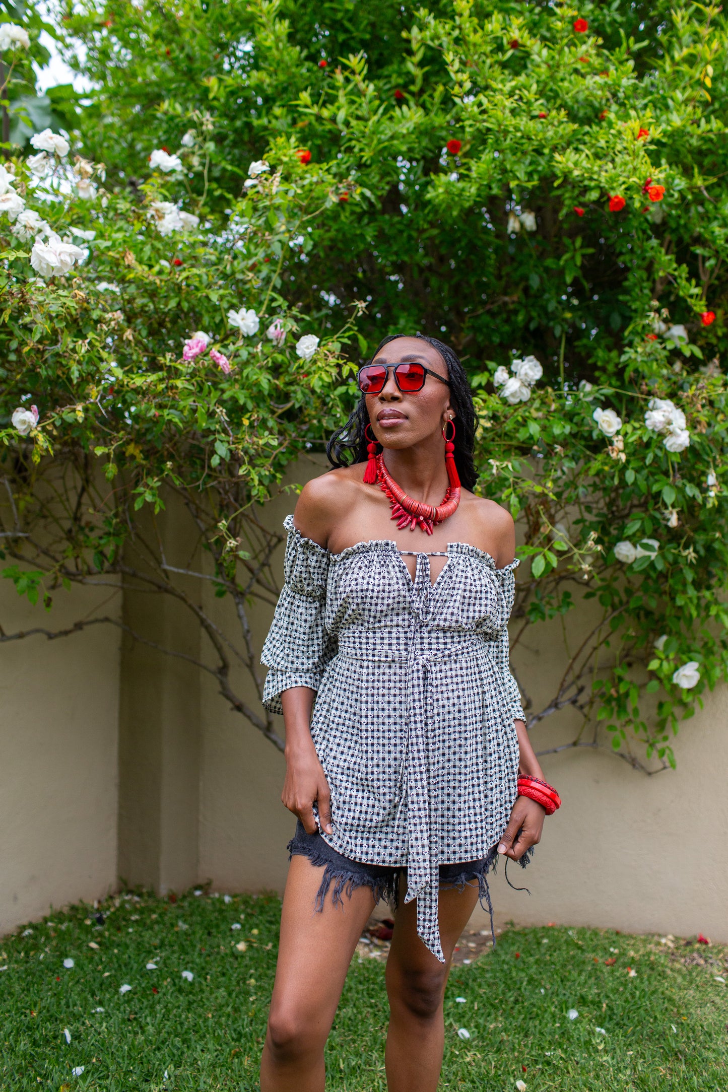 Raquel Off the Shoulder Top in Daisy Days PRE-ORDER