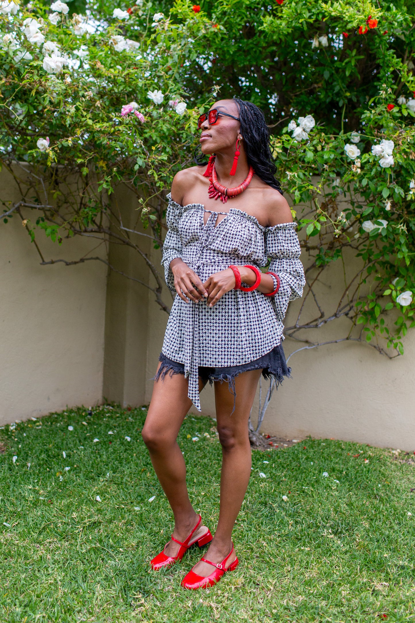 Raquel Off the Shoulder Top in Daisy Days PRE-ORDER