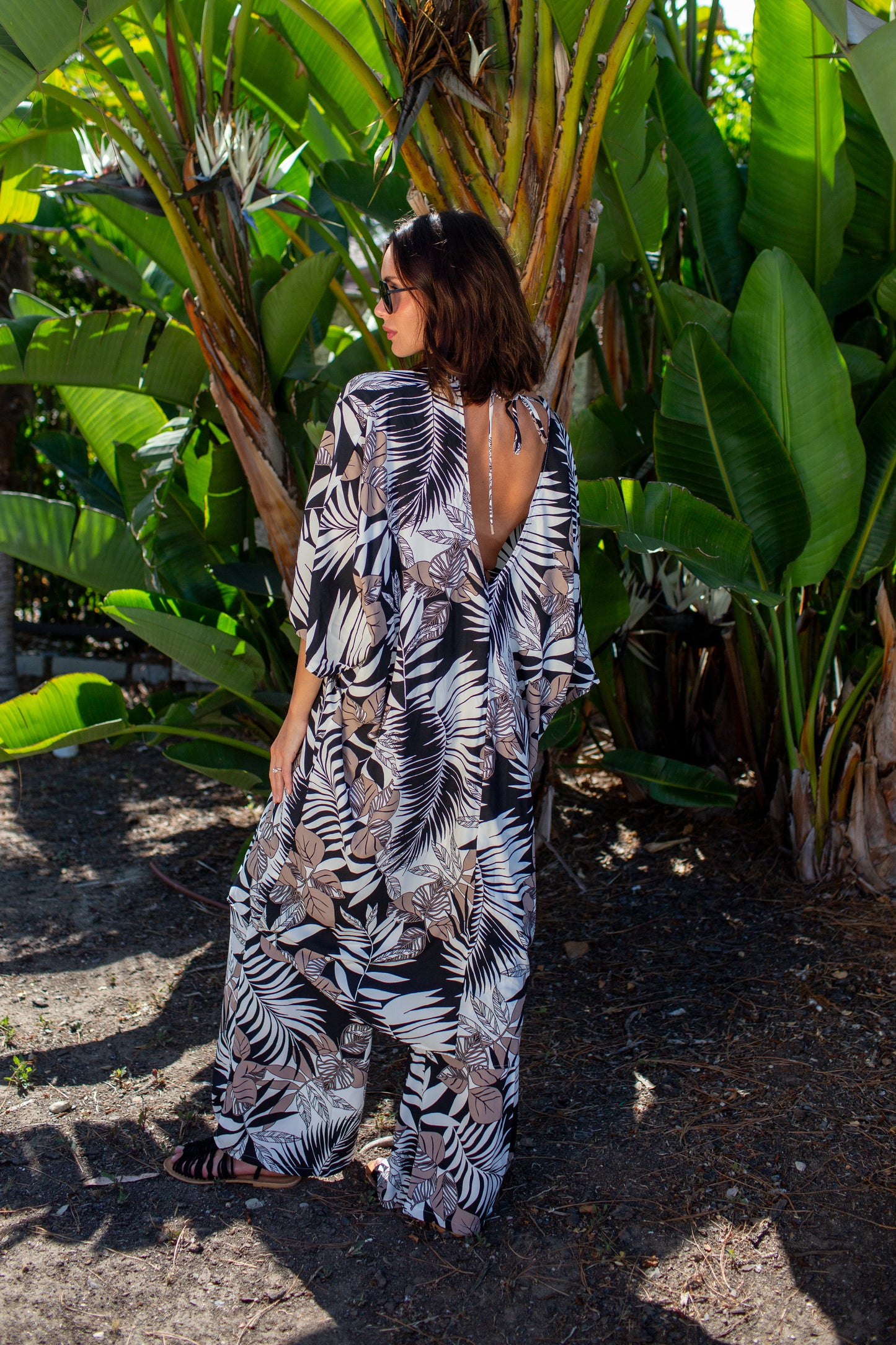 Santiago Noir Tunic Caftan Set