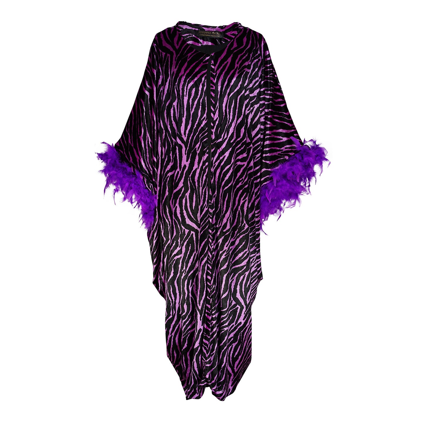 Showgirls Feather Overcoat in Violet