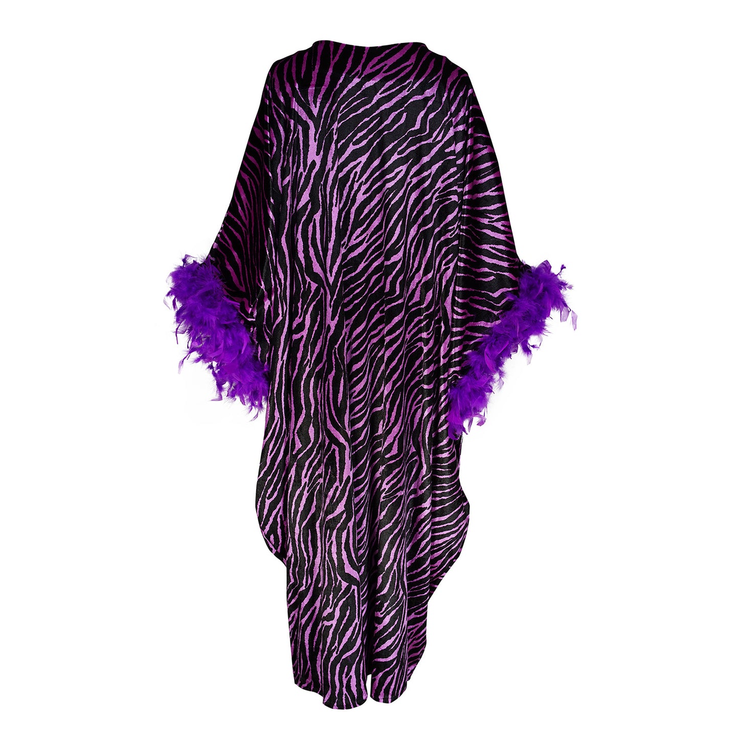 Showgirls Feather Overcoat in Violet