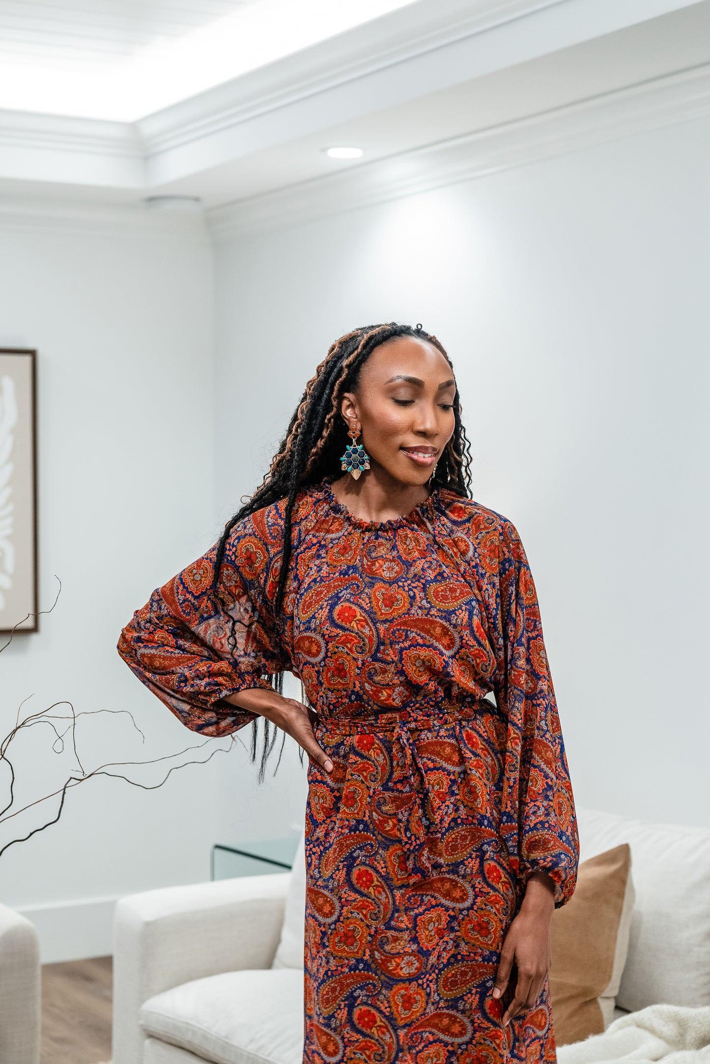 Sienna Paisley Midi Dress