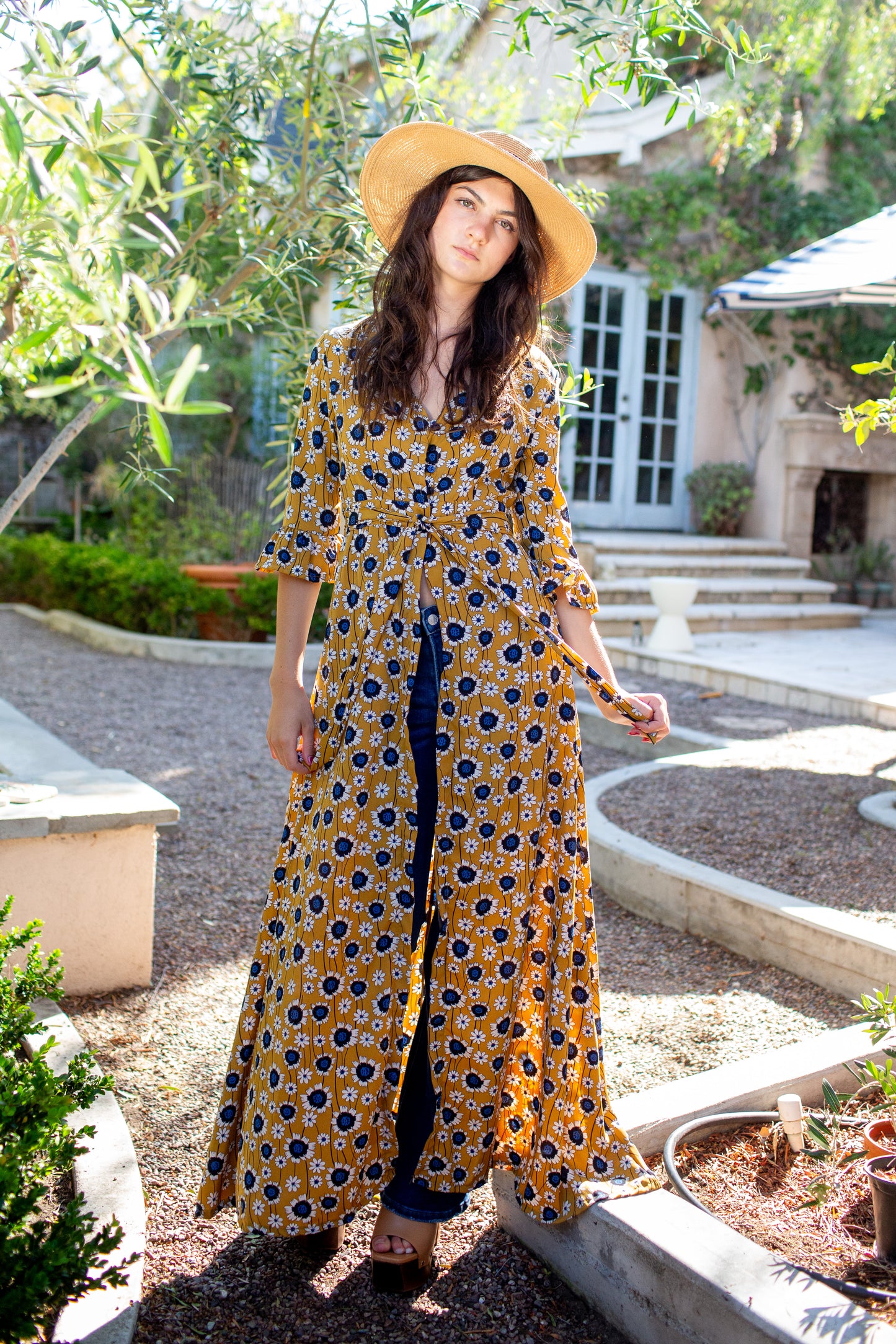 Sunflower Dressing Gown in Gold