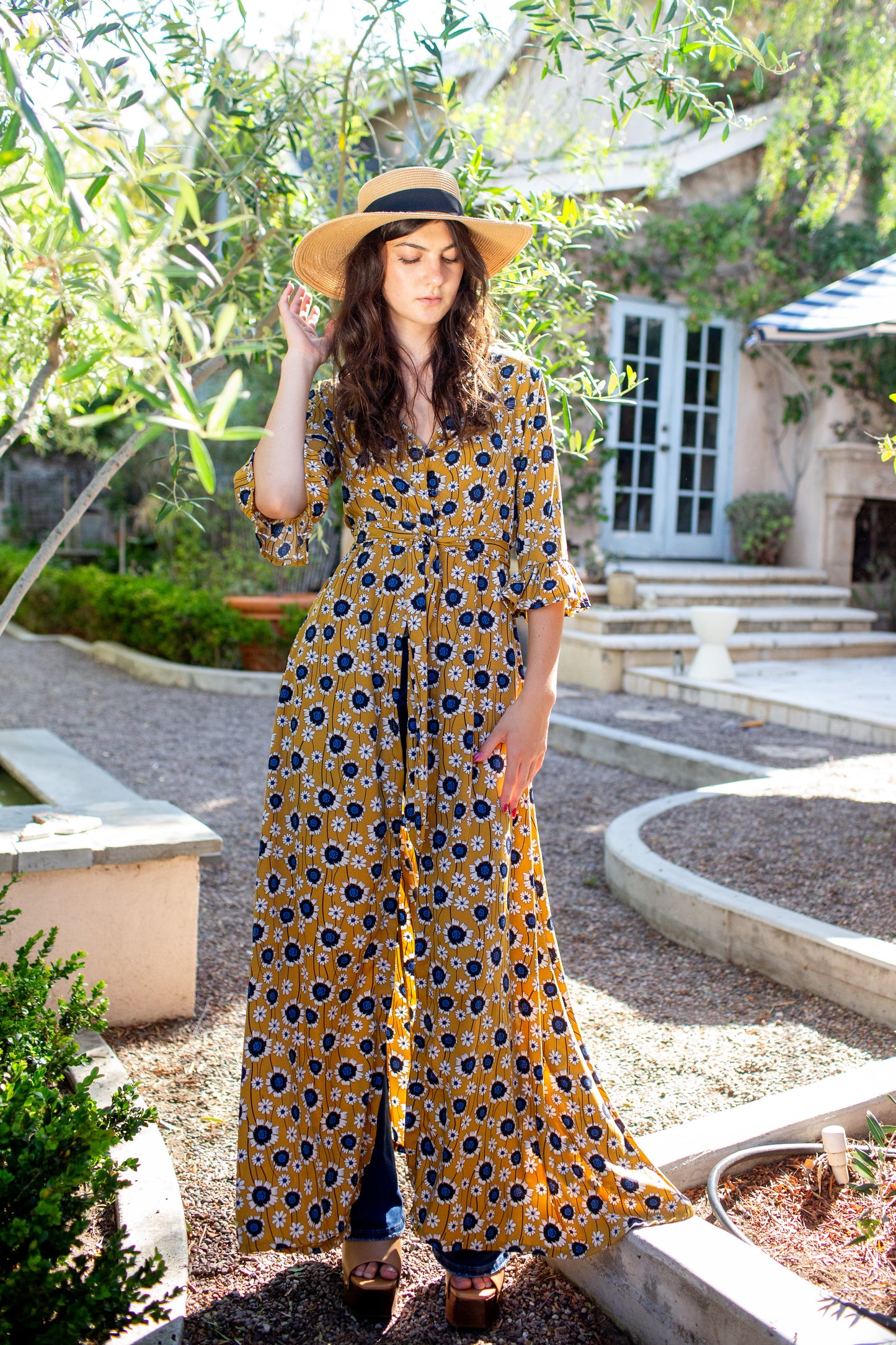 Sunflower Dressing Gown in Gold
