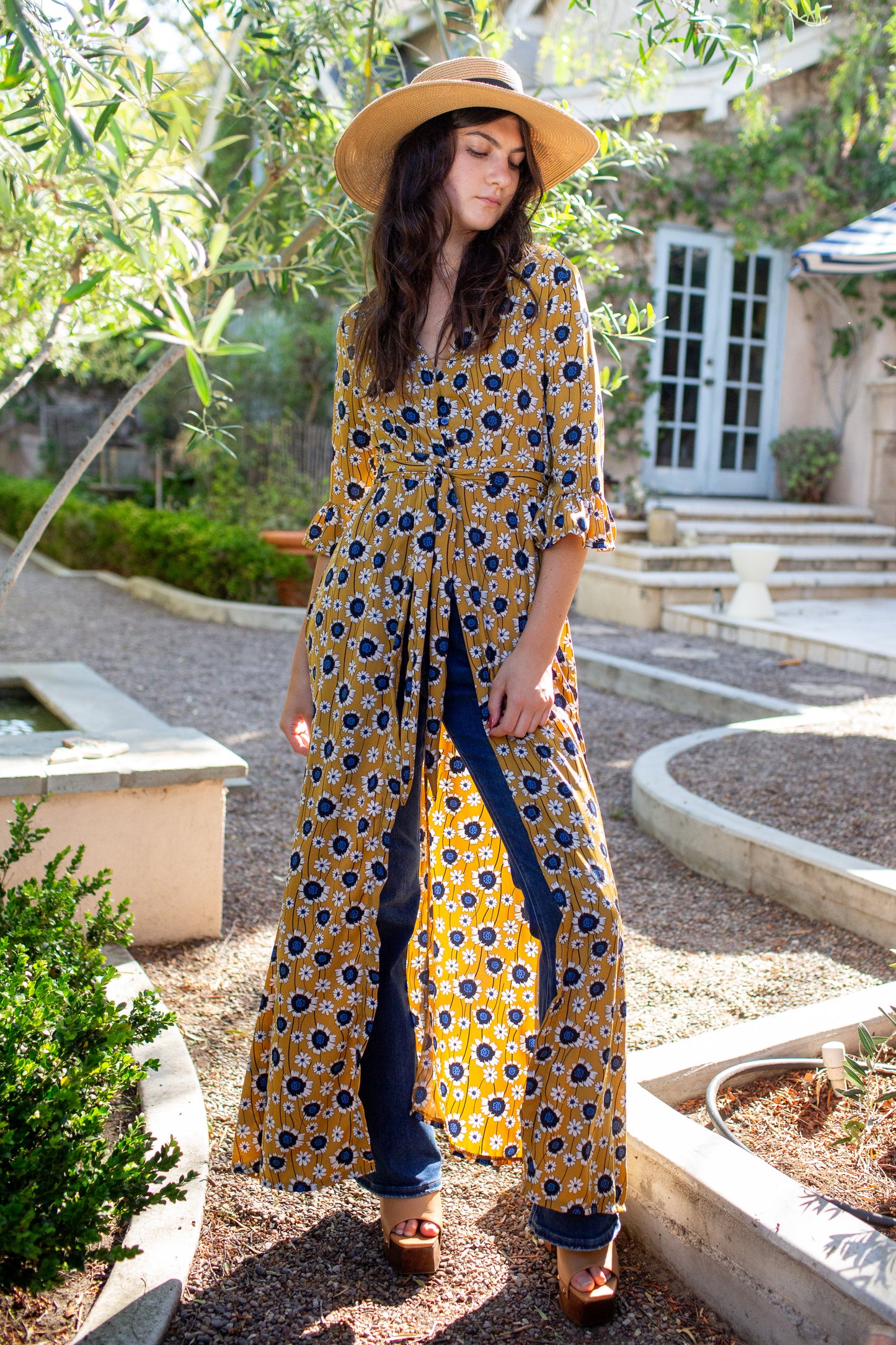 Sunflower Dressing Gown in Gold