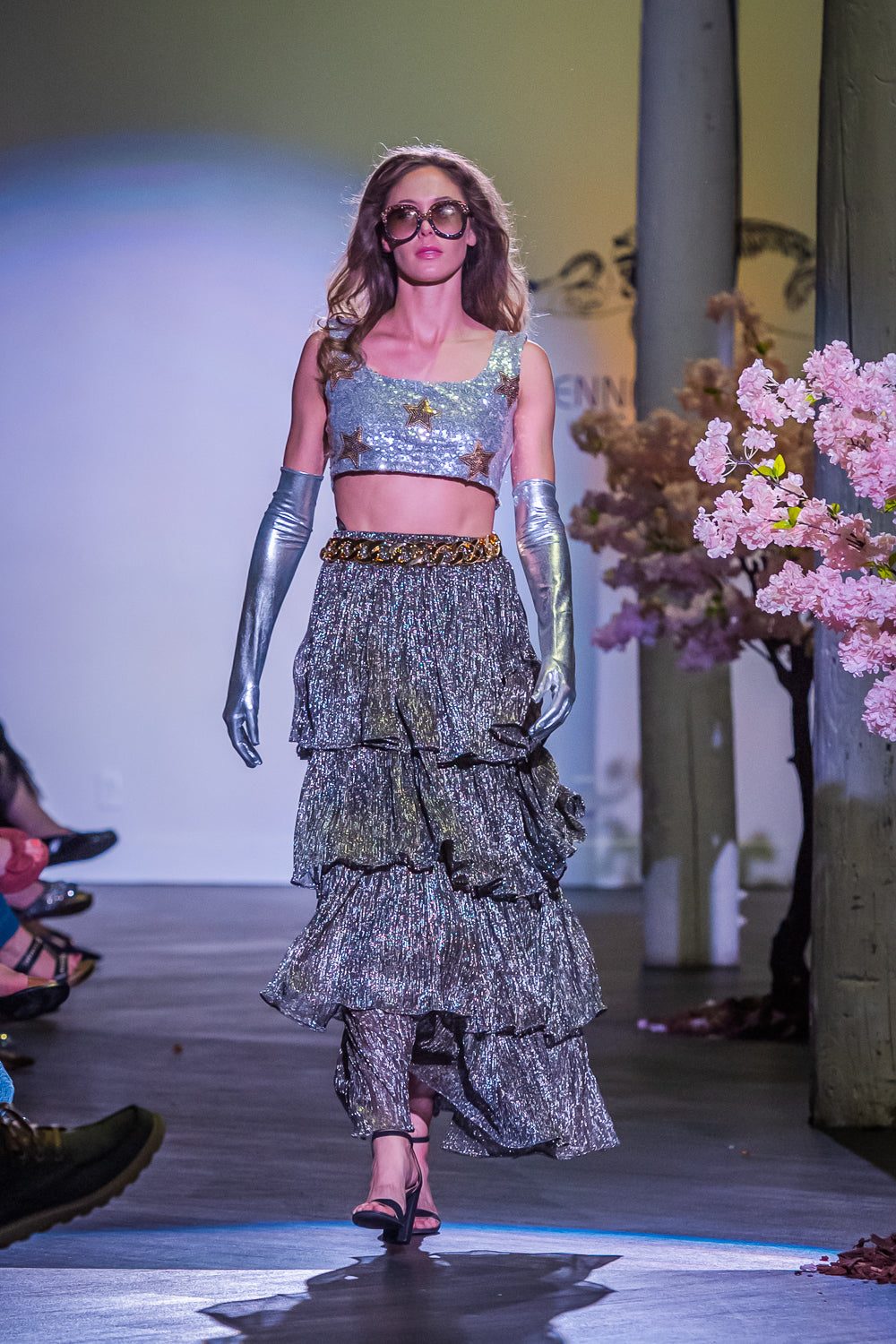 Moonlit Sequin Crop Top