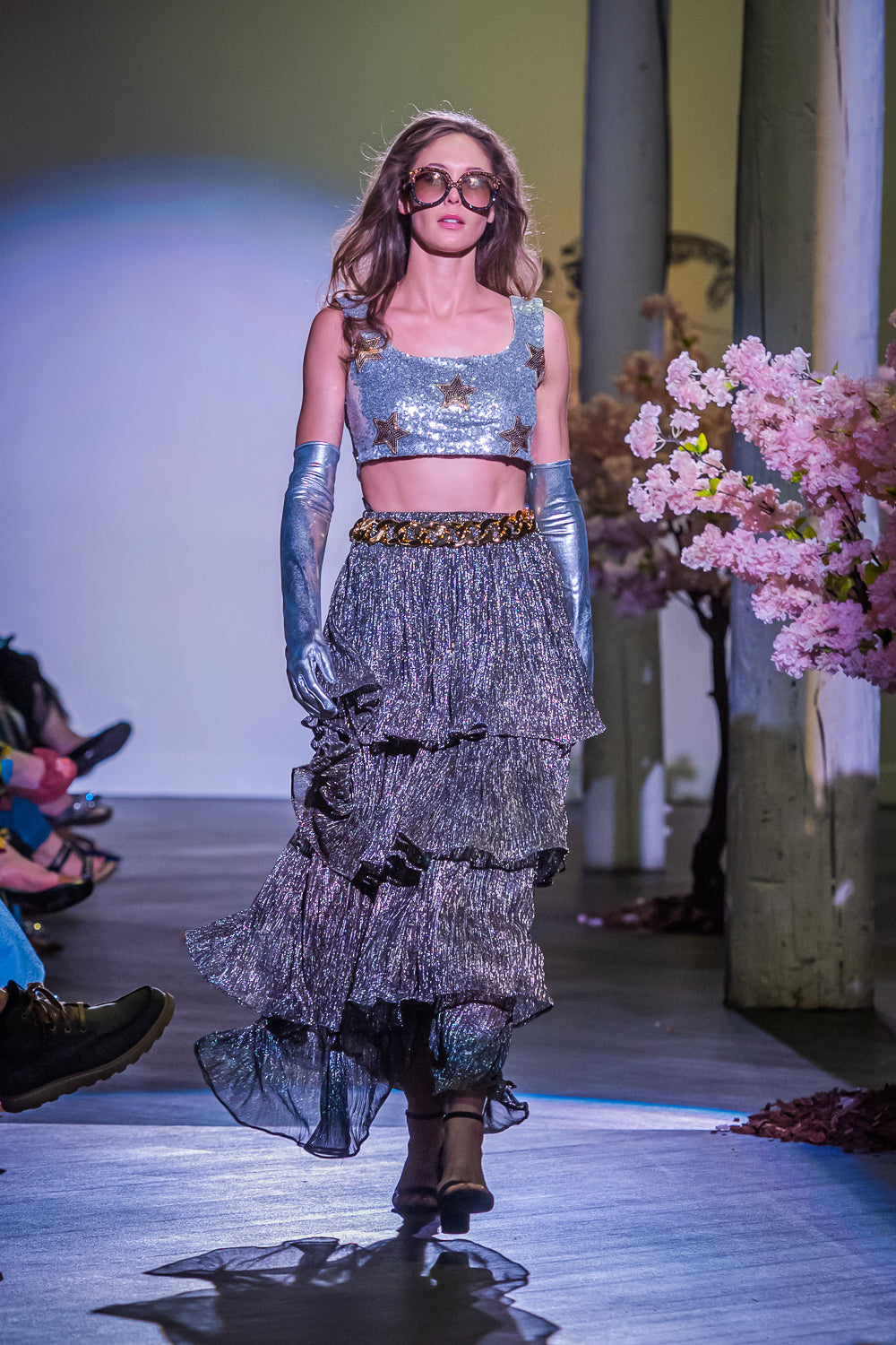 Moonlit Sequin Crop Top