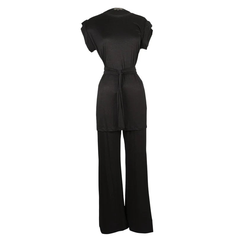 Black Tunic & Palazzo Lounge Set