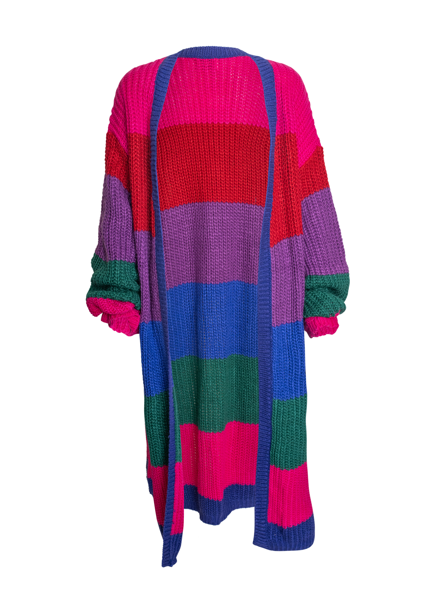 Alana Kay Tony Striped Open Front Cardigan (Oversized)