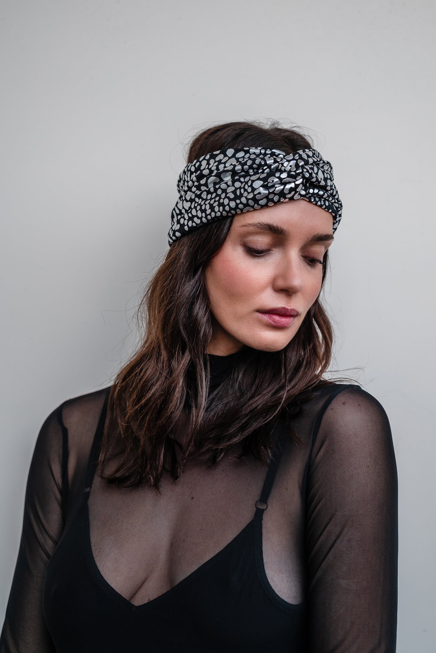 Chrome Leopard Twist Headband