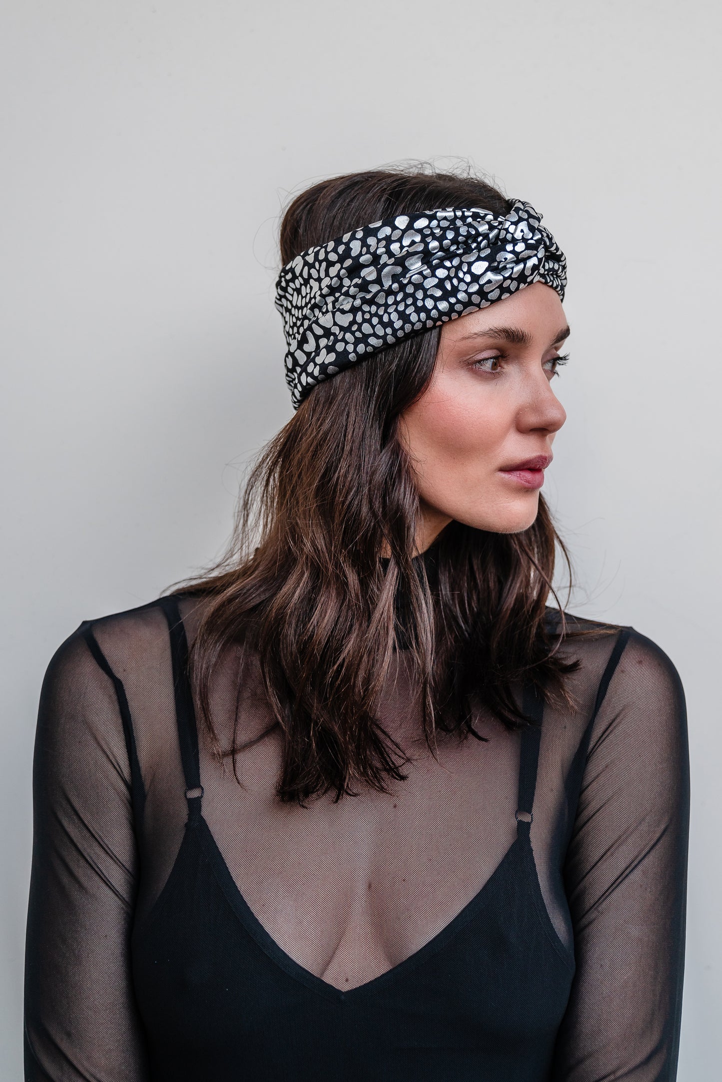 Chrome Leopard Twist Headband