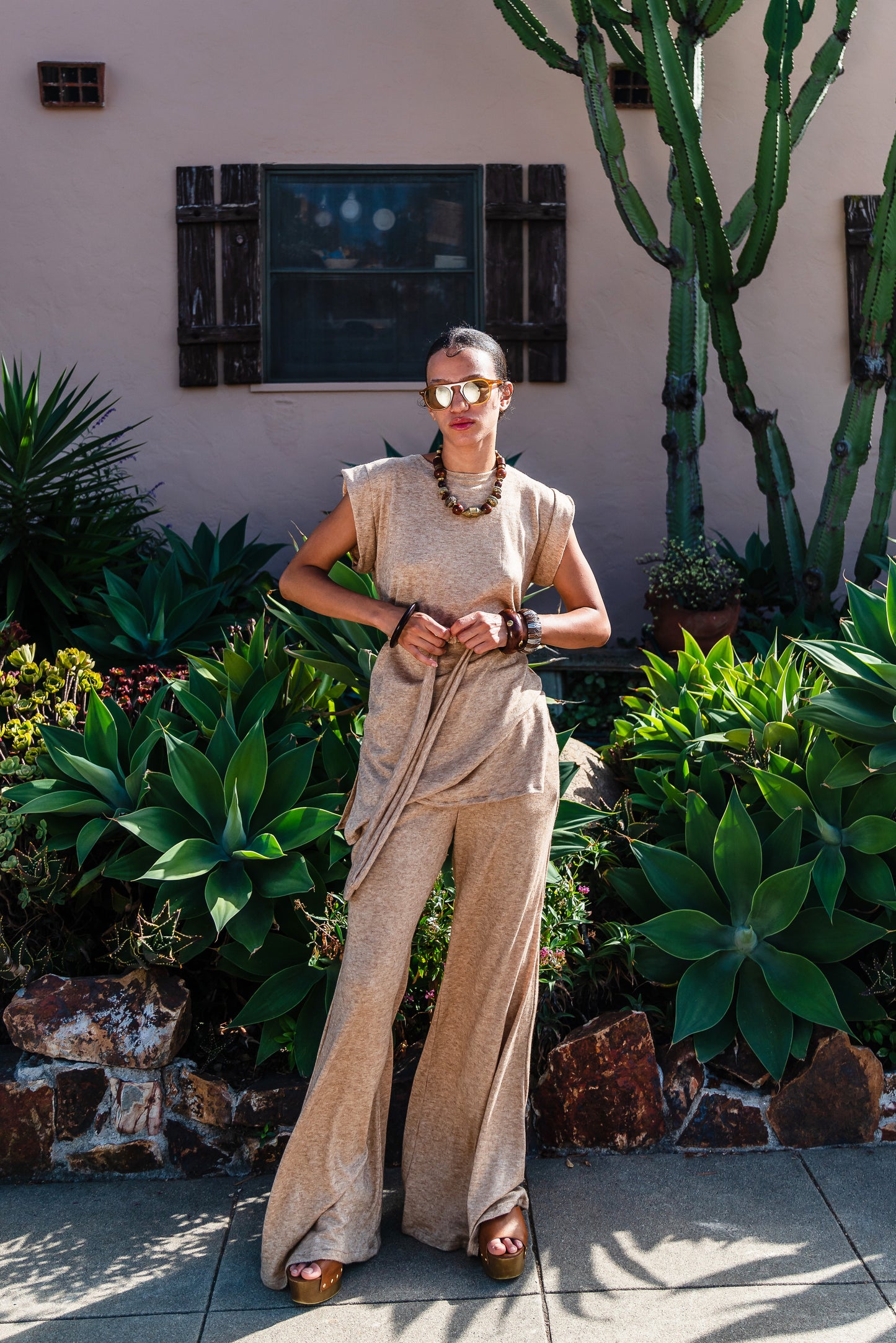 Creme Brulee Tunic & Palazzo Pant Set