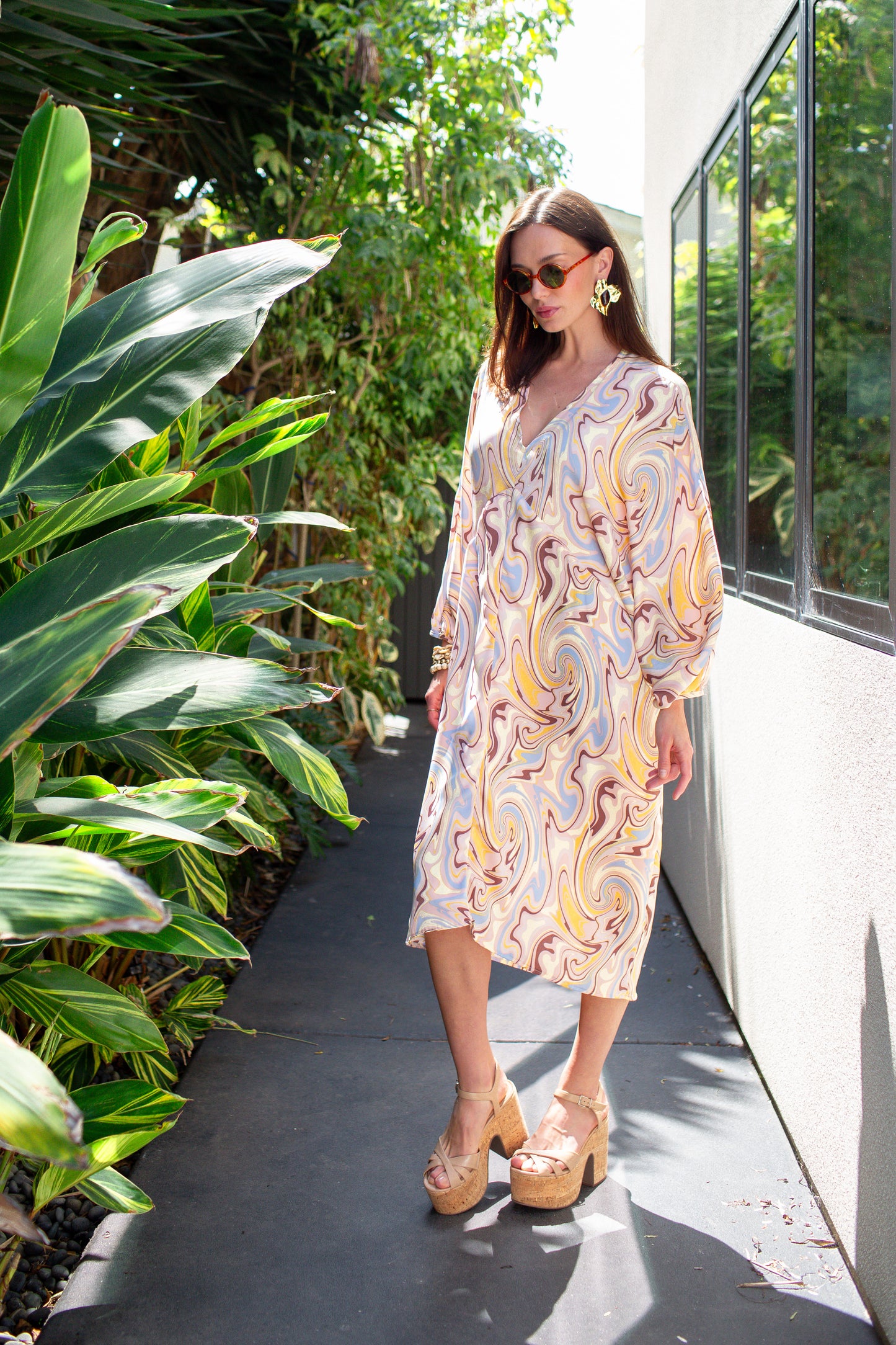Delphine Deco Caftan in Aura