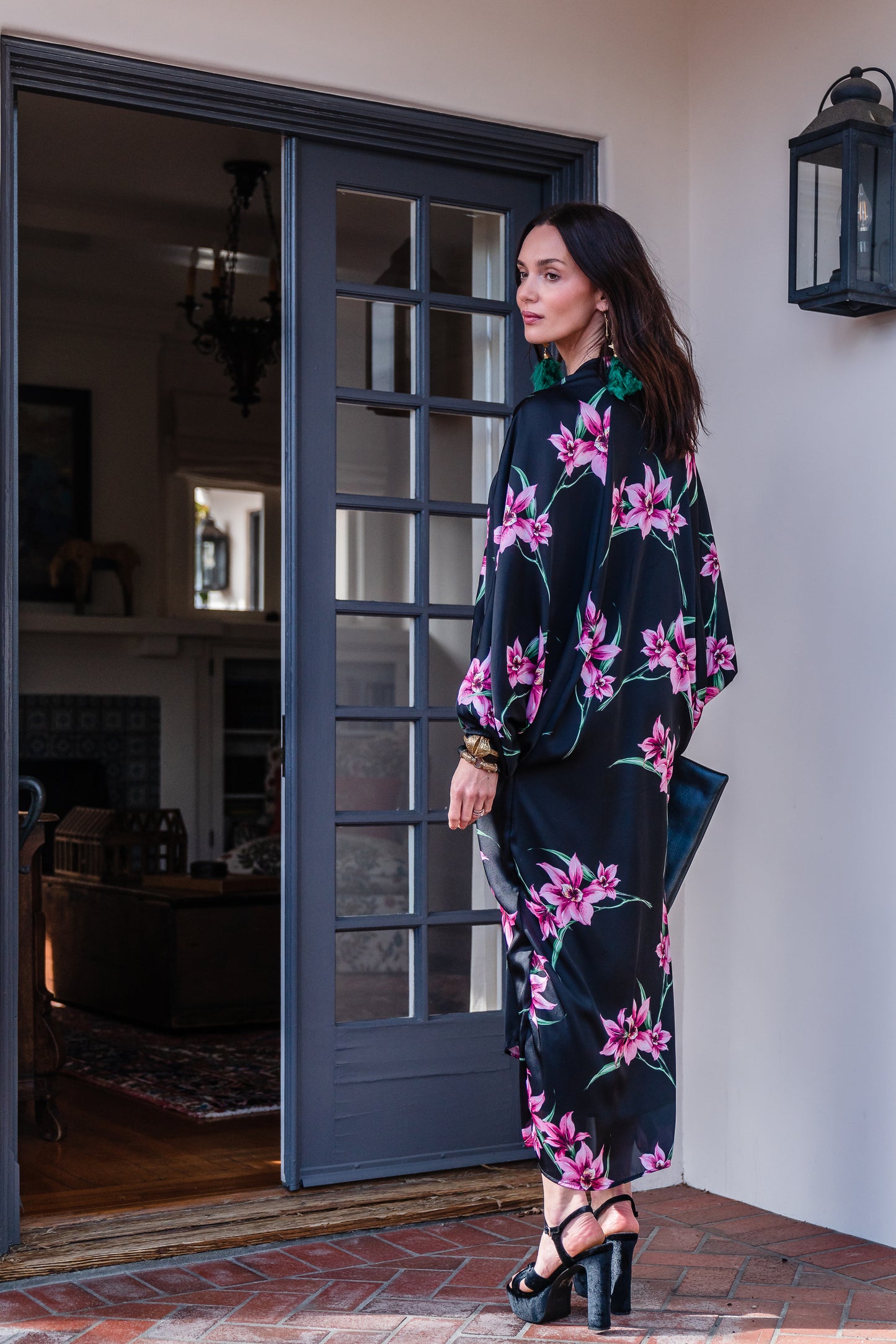 Delphine Deco Caftan in Orchid
