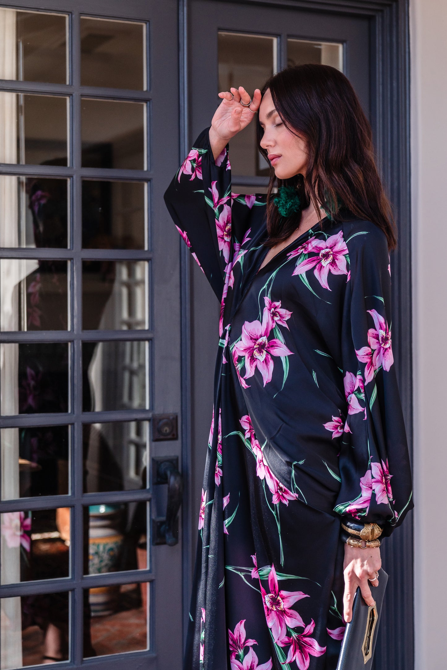 Delphine Deco Caftan in Orchid