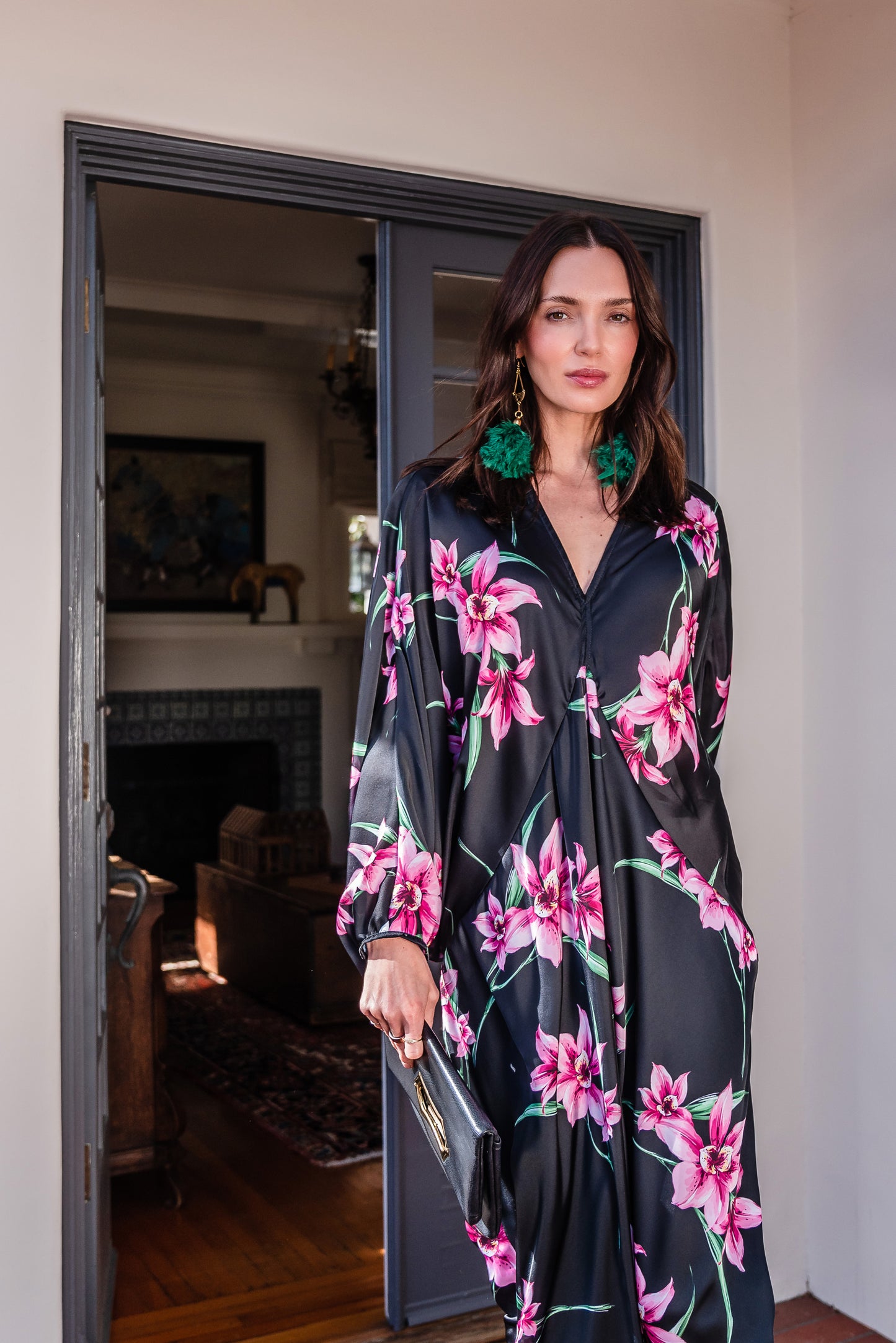 Delphine Deco Caftan in Orchid