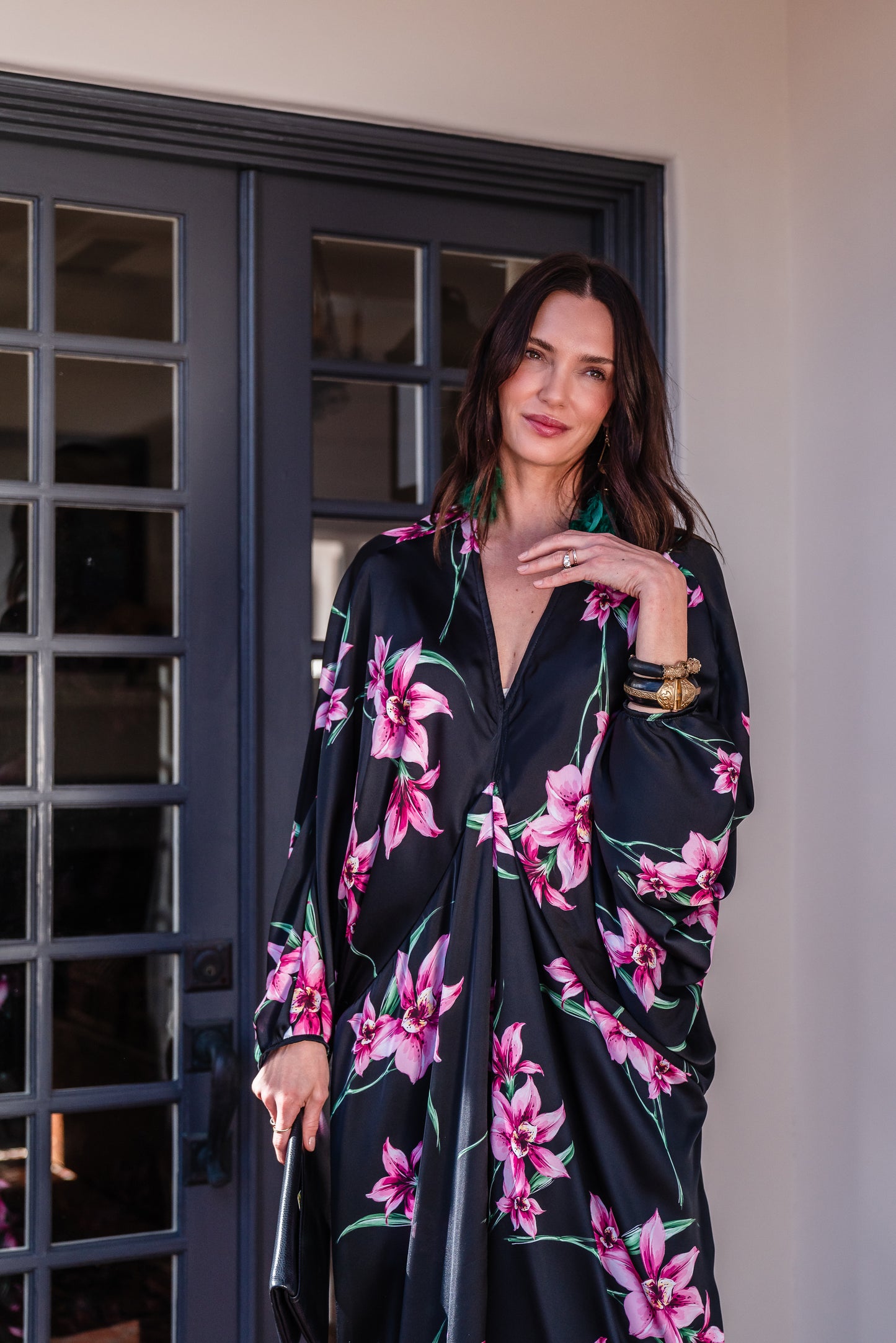 Delphine Deco Caftan in Orchid