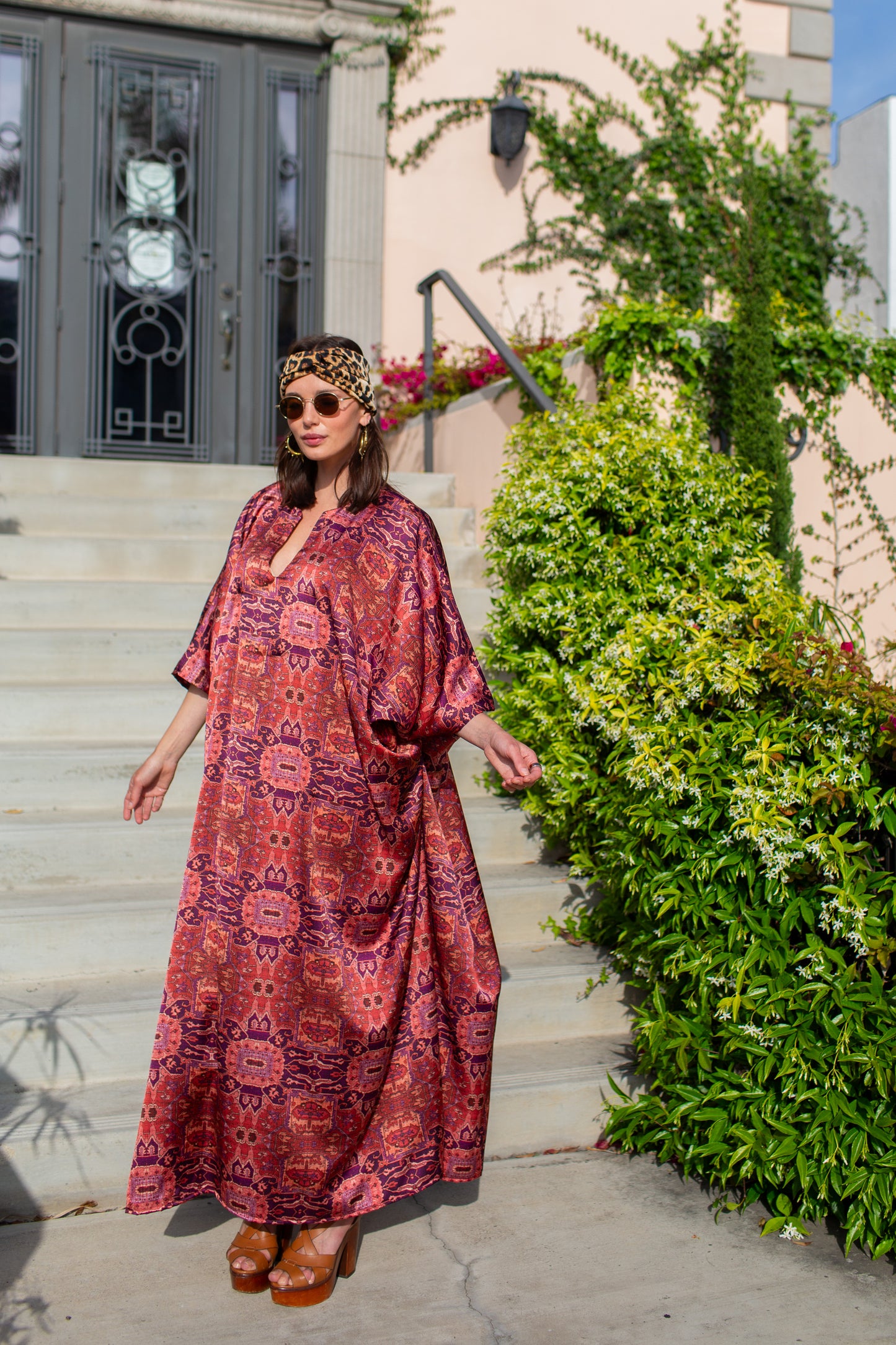 Goddess Waist Caftan In Kasbah Shine
