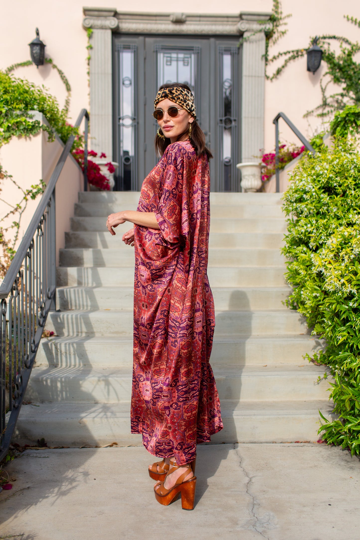 Goddess Waist Caftan In Kasbah Shine