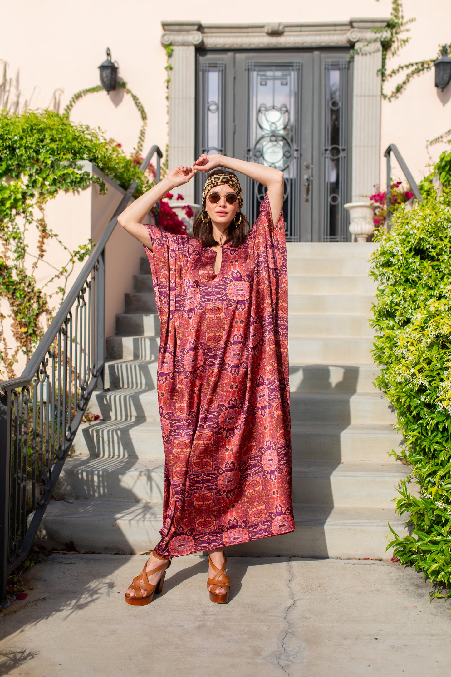 Goddess Waist Caftan In Kasbah Shine