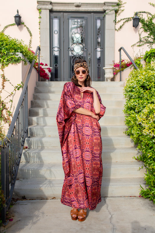Goddess Waist Caftan In Kasbah Shine
